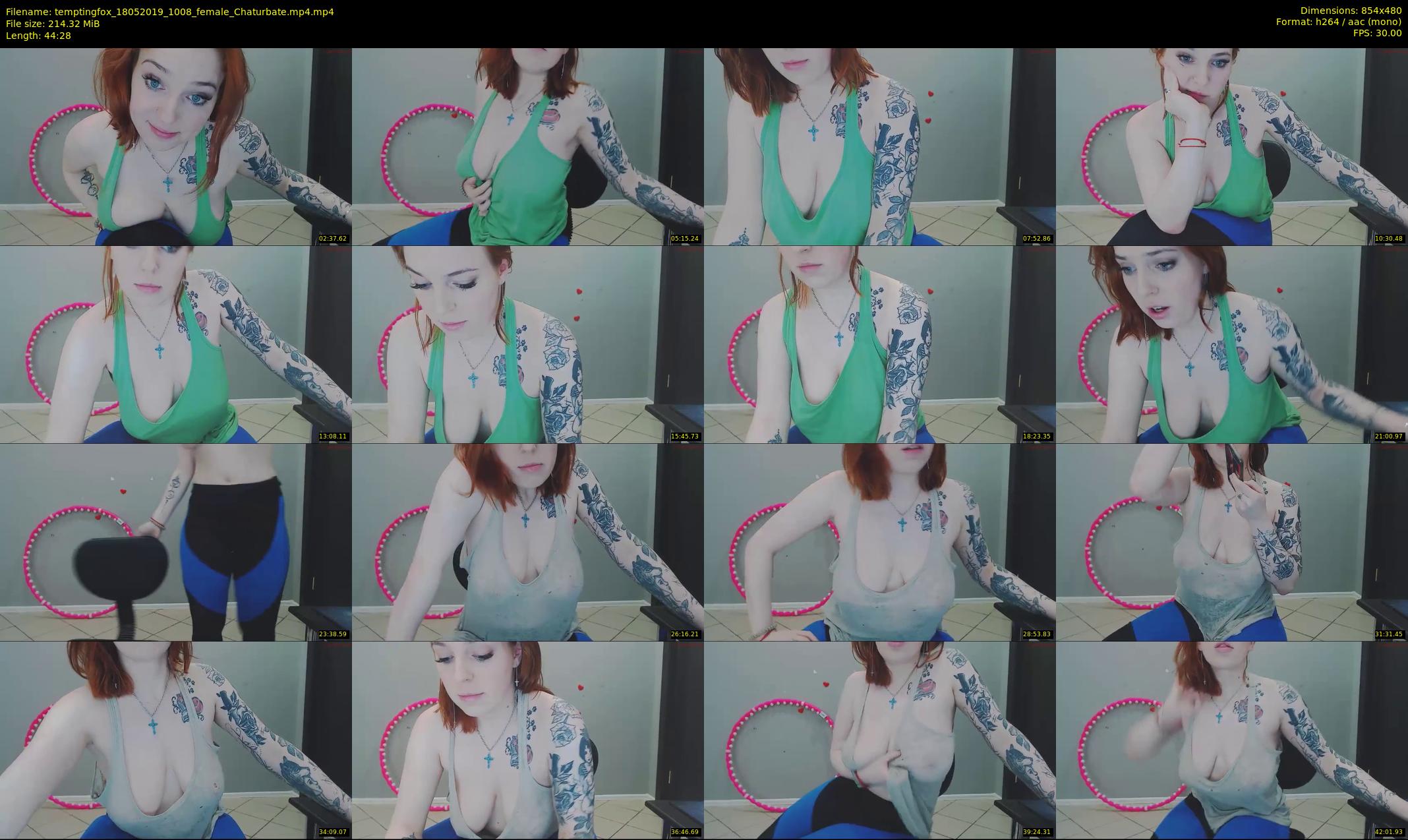 temptingfox — 45 minute Chaturbate female cam show recording, 480p, May 18, 2019