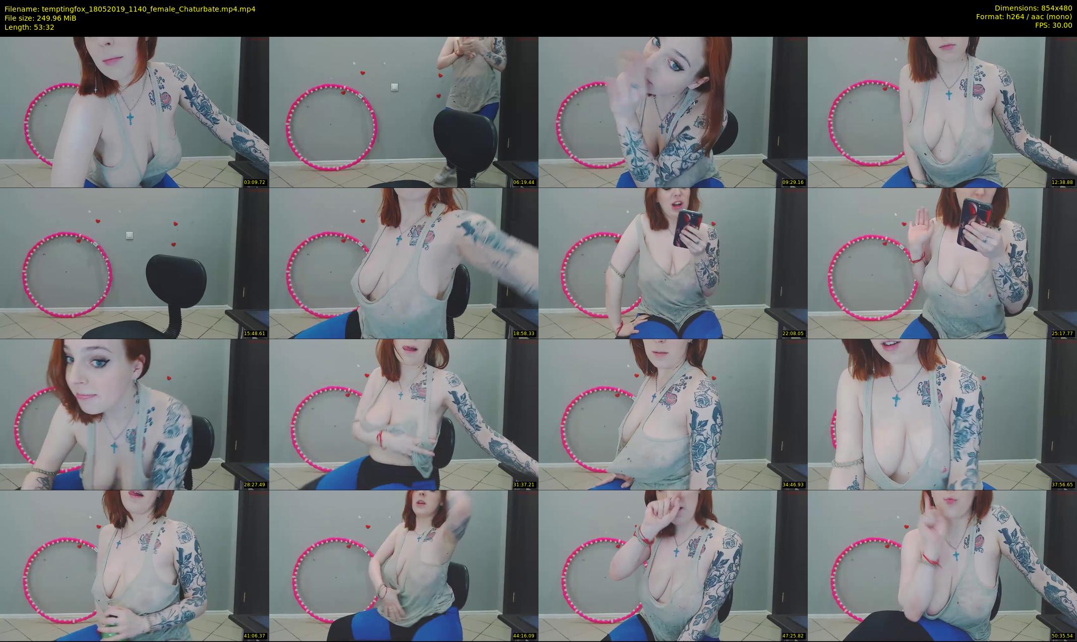 temptingfox — 54 minute Chaturbate female cam show recording, 480p, May 18, 2019
