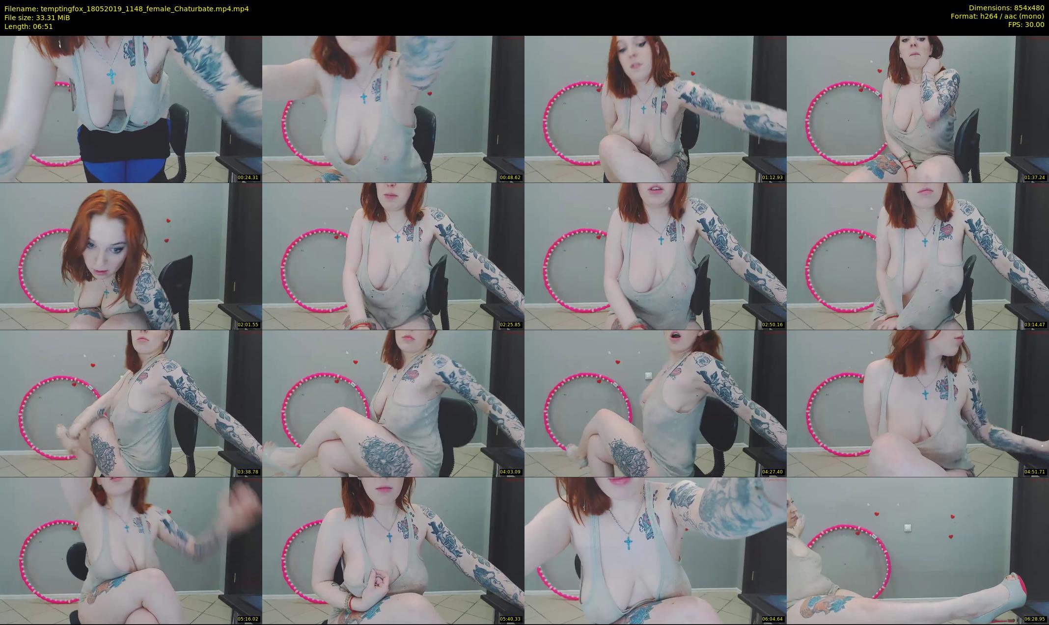 temptingfox — 7 minute Chaturbate female cam show recording, 480p, May 18, 2019