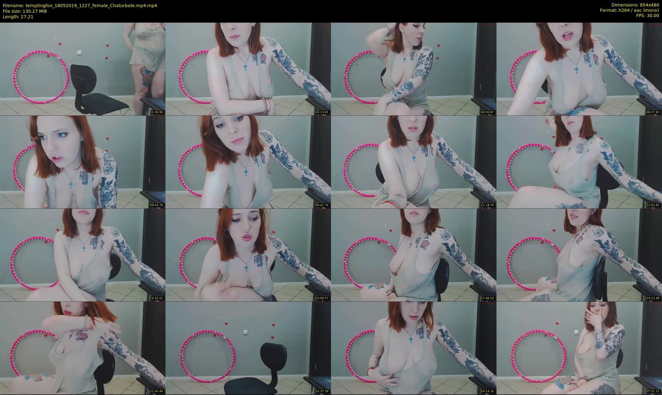 temptingfox — 28 minute Chaturbate female cam show recording, 480p, May 18, 2019