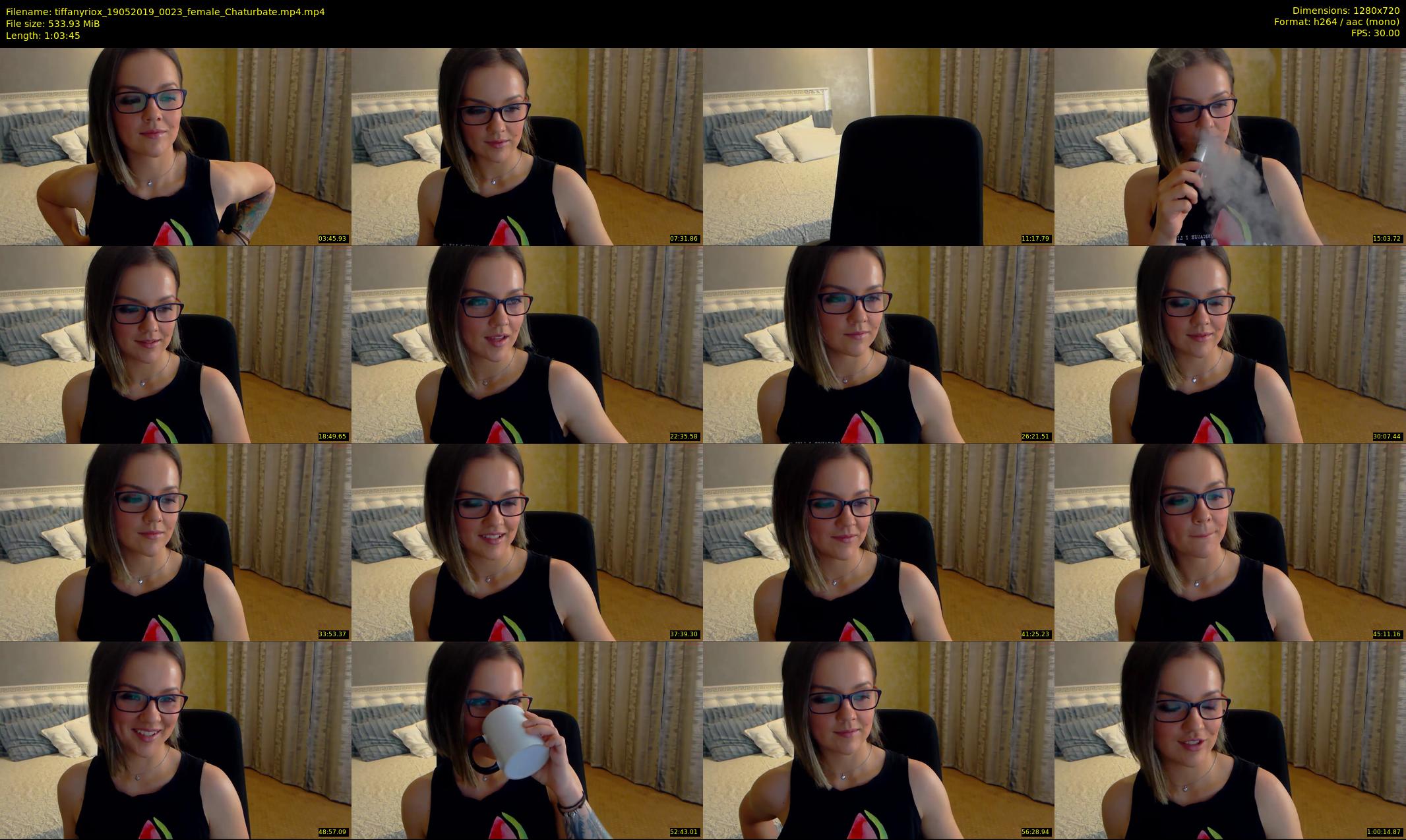 tiffanyriox — 64 minute Chaturbate female cam show recording, 720p, May 19, 2019