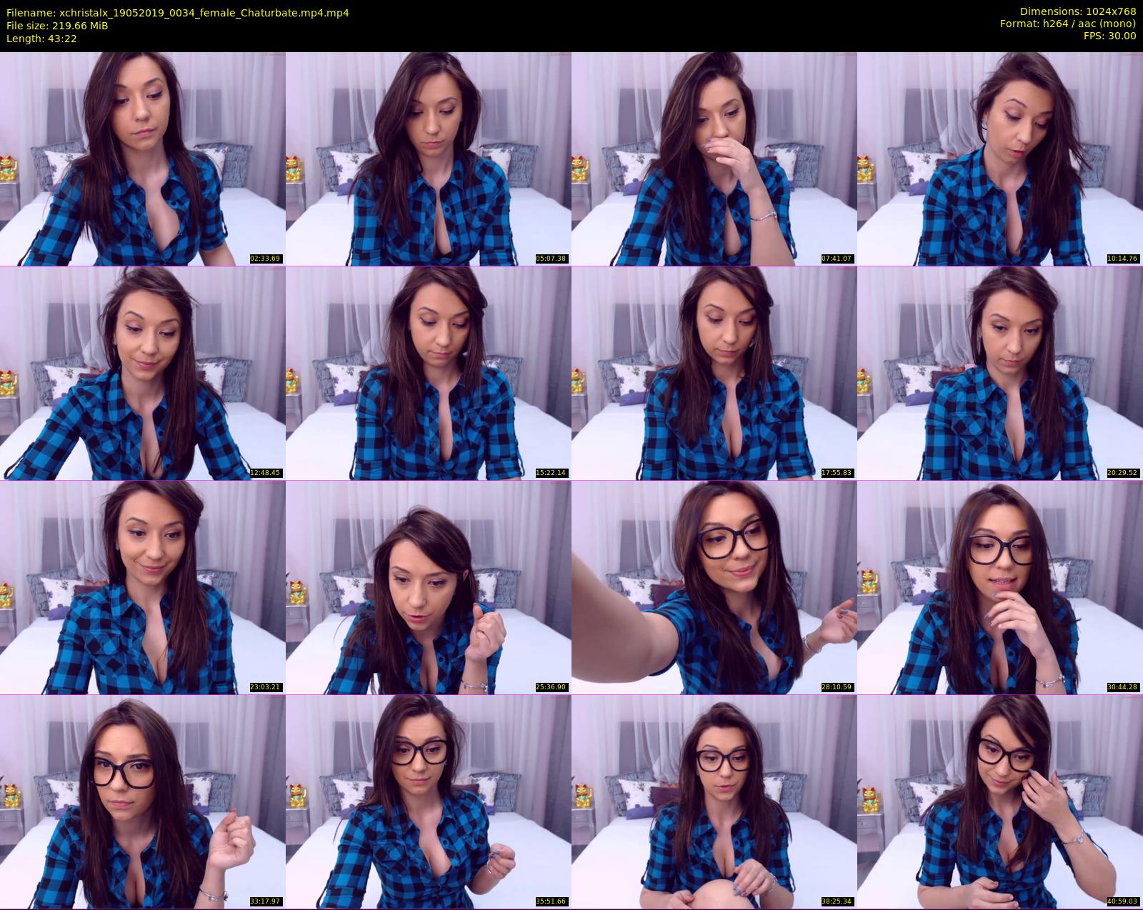 xchristalx — 44 minute Chaturbate female cam show recording, 720p, May 19, 2019