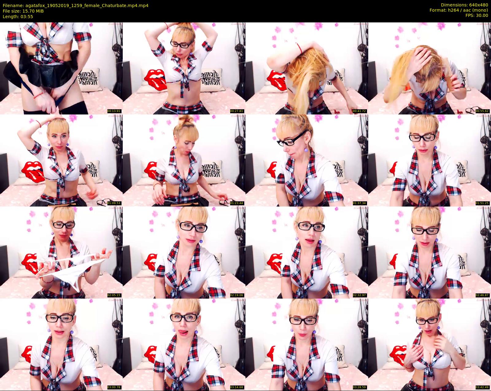 agatafox — 4 minute Chaturbate female cam show recording, 480p, May 19, 2019