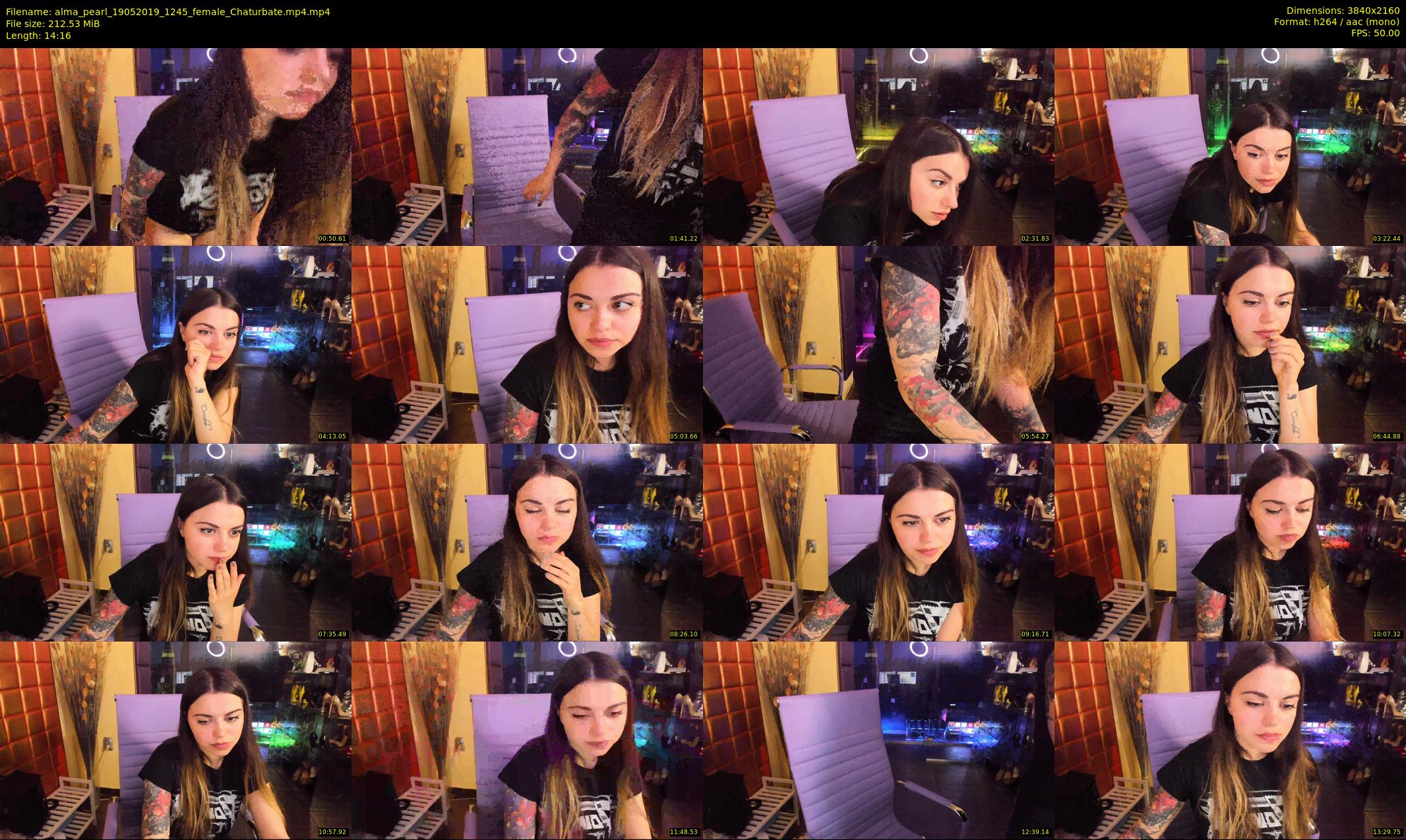 alma_pearl — 15 minute Chaturbate female cam show recording, 4K, May 19, 2019