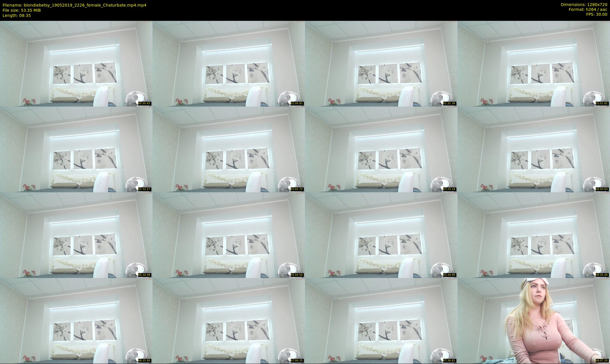 blondiebetsy — 9 minute Chaturbate female cam show recording, 720p, May 19, 2019
