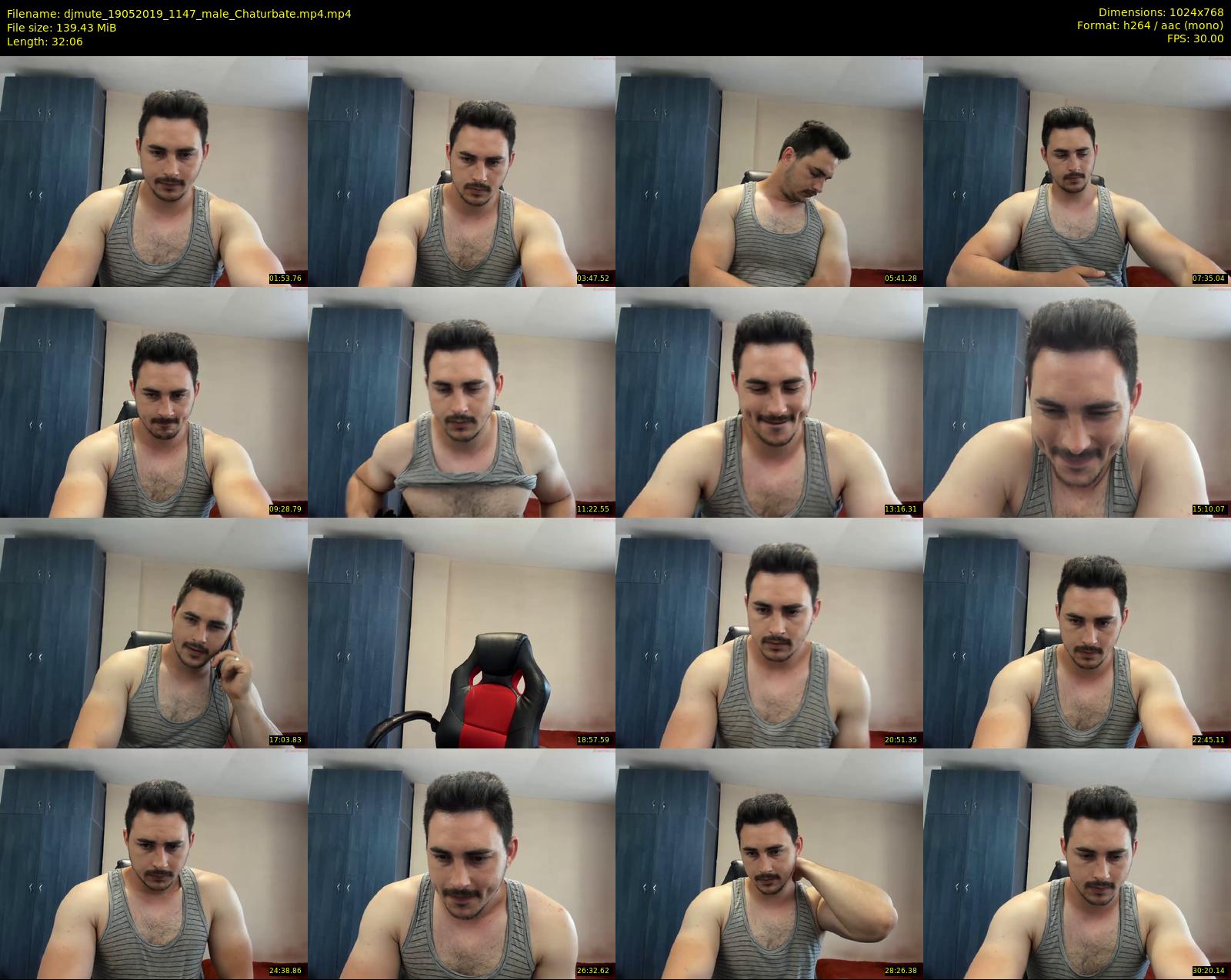 djmute — 33 minute Chaturbate male cam show recording, 720p, May 19, 2019