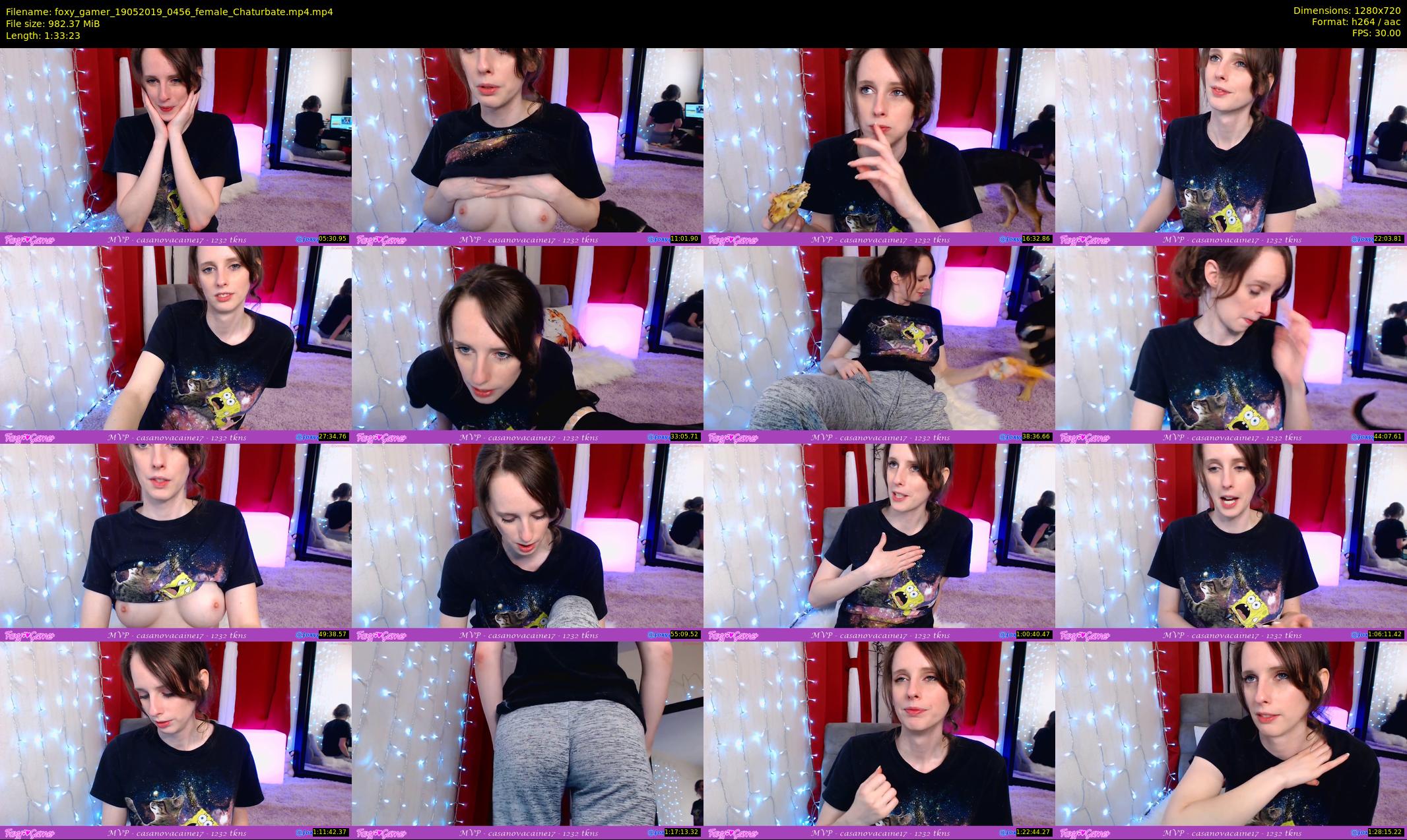 foxy_gamer — 94 minute Chaturbate female cam show recording, 720p, May 19, 2019
