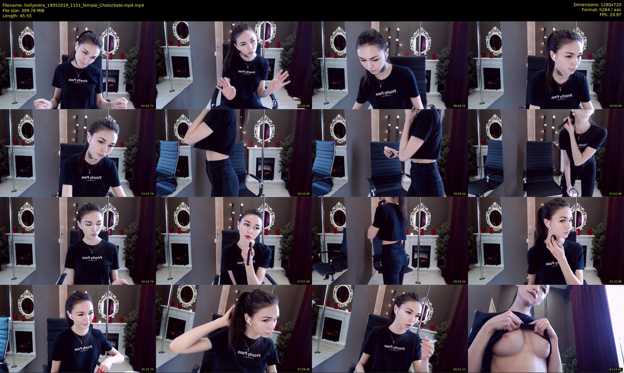 hollyextra — 46 minute Chaturbate female cam show recording, 720p, May 19, 2019