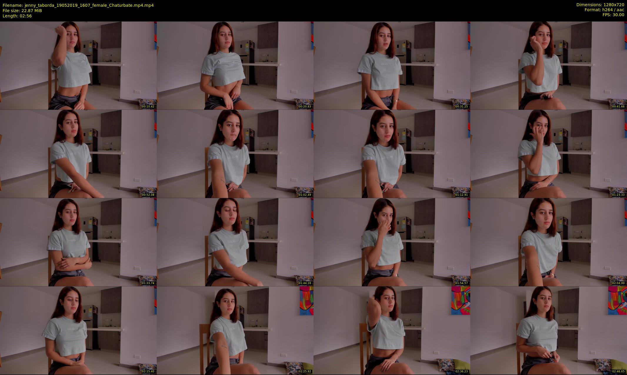 jenny_taborda — 3 minute Chaturbate female cam show recording, 720p, May 19, 2019
