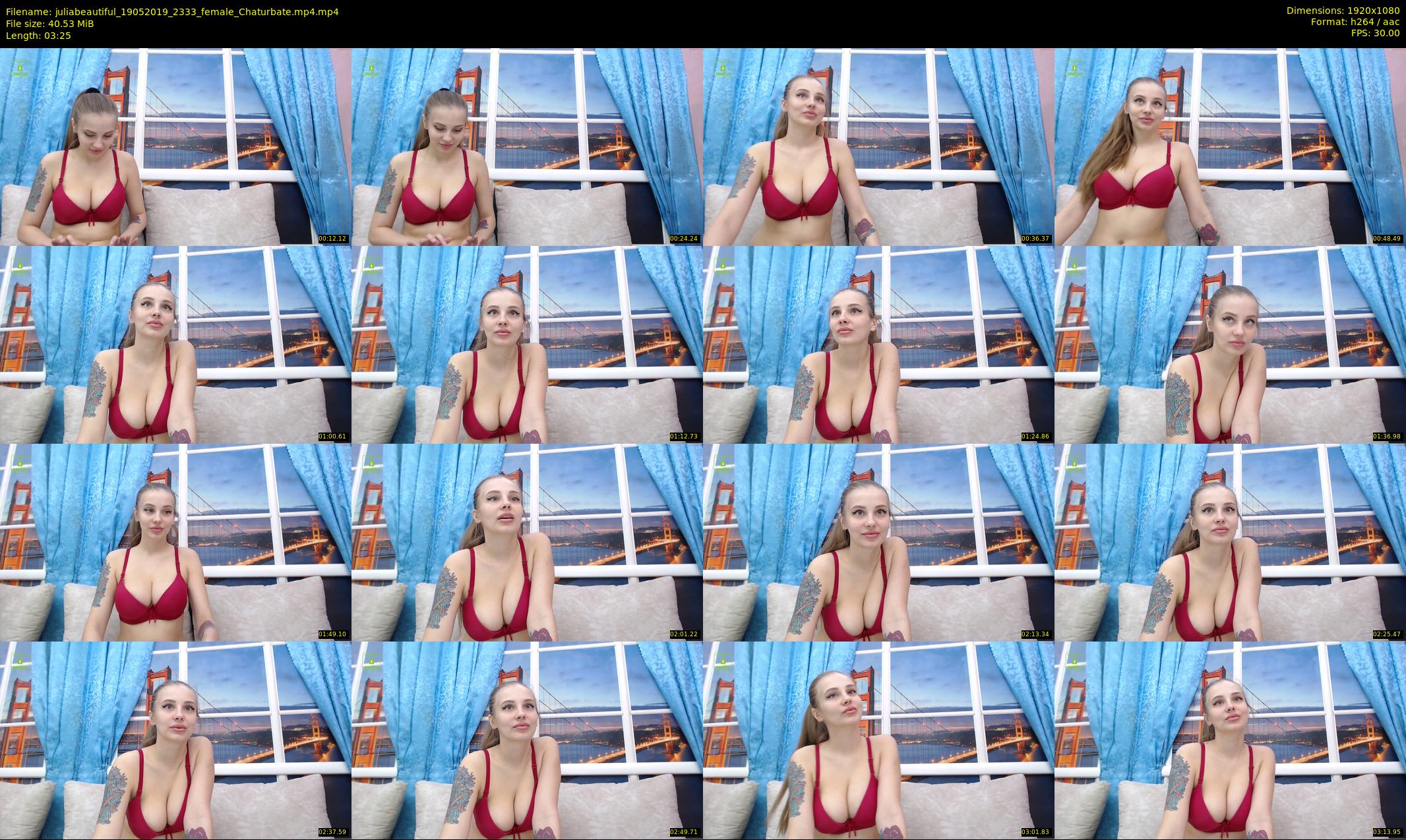 juliabeautiful — 4 minute Chaturbate female cam show recording, 1080p, May 19, 2019