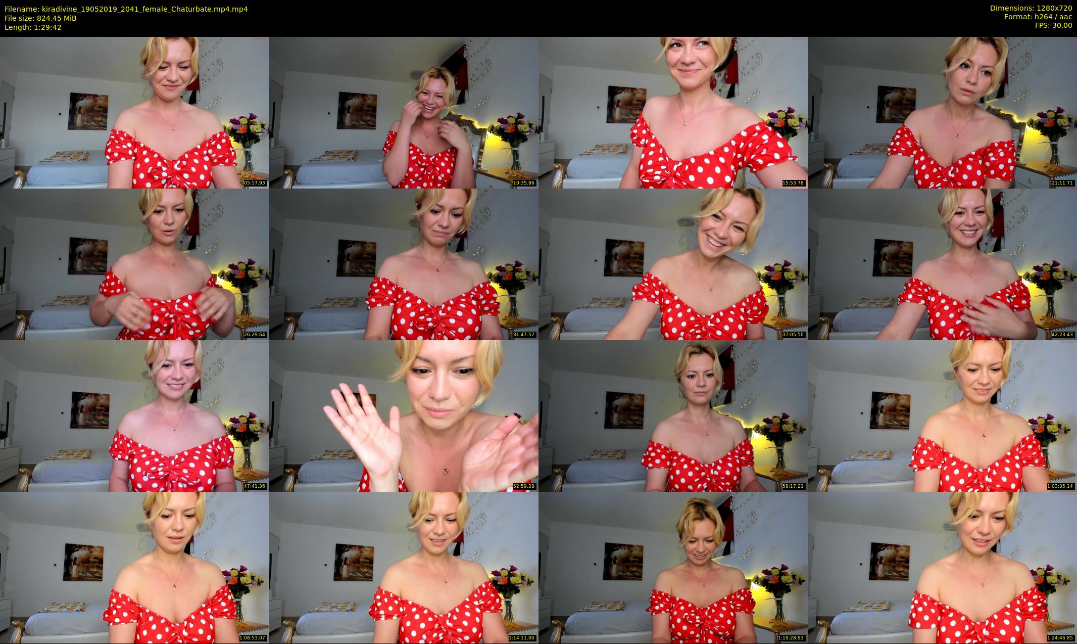 kiradivine — 90 minute Chaturbate female cam show recording, 720p, May 19, 2019