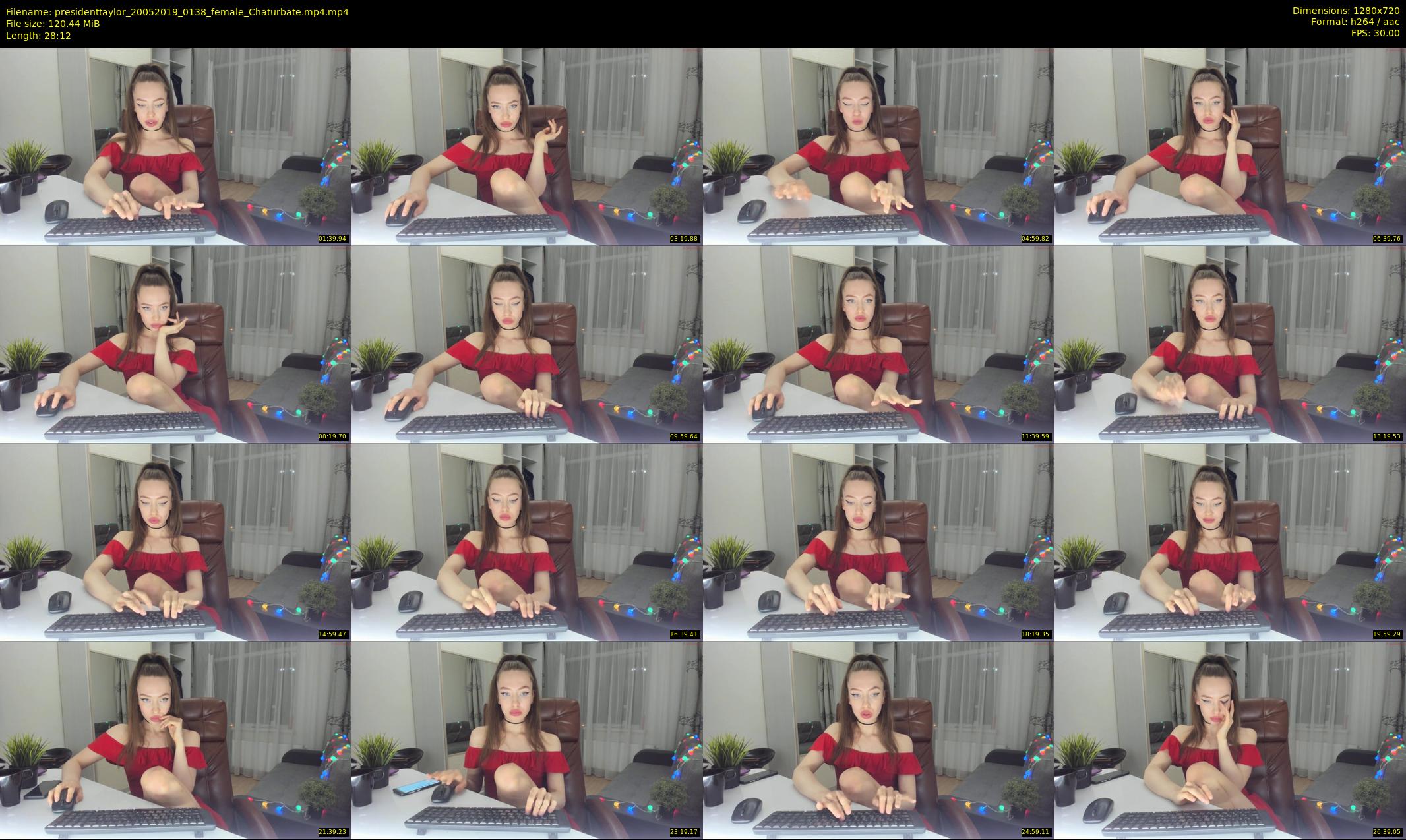 presidenttaylor — 29 minute Chaturbate female cam show recording, 720p, May 20, 2019