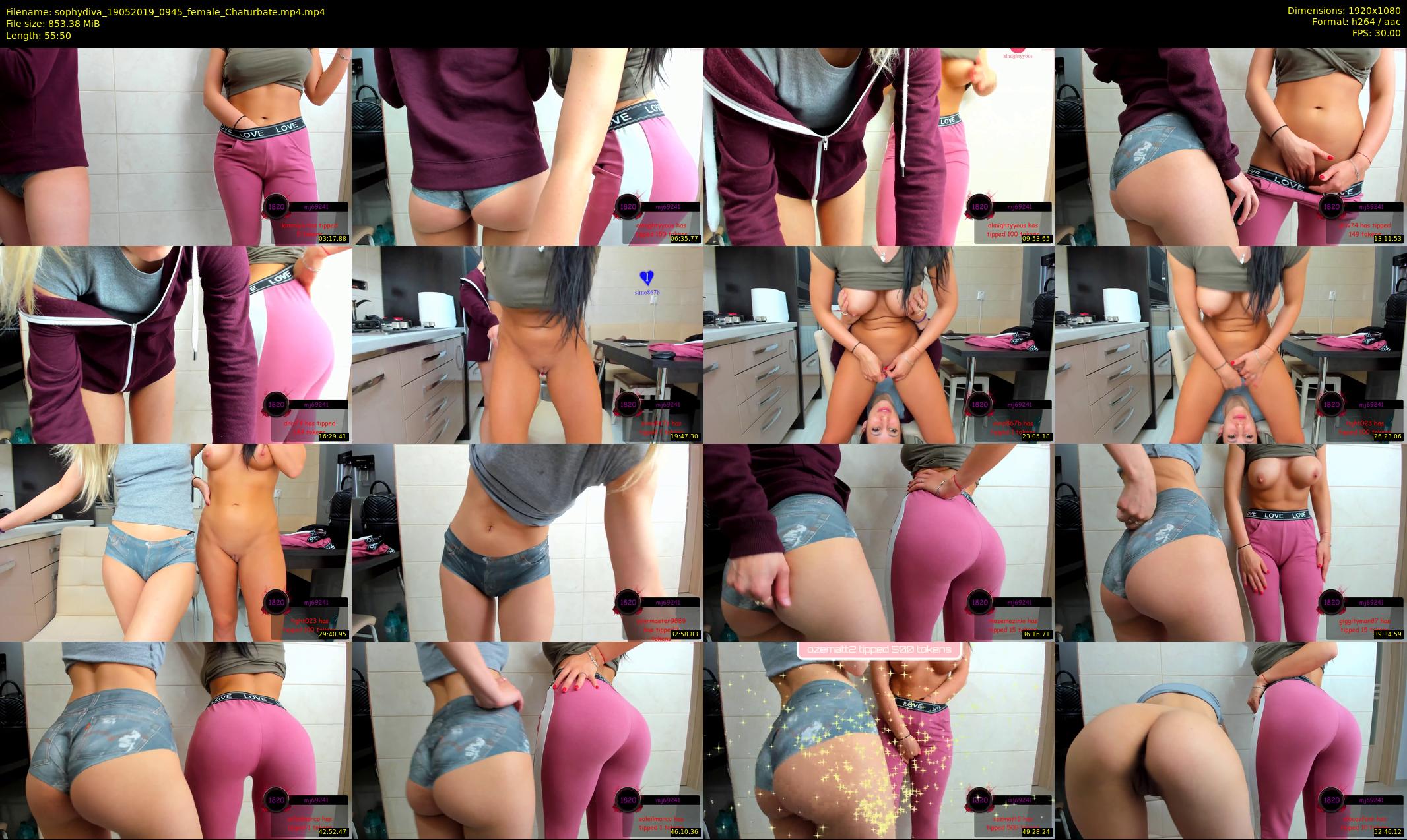 sophydiva — 56 minute Chaturbate female cam show recording, 1080p, May 19, 2019