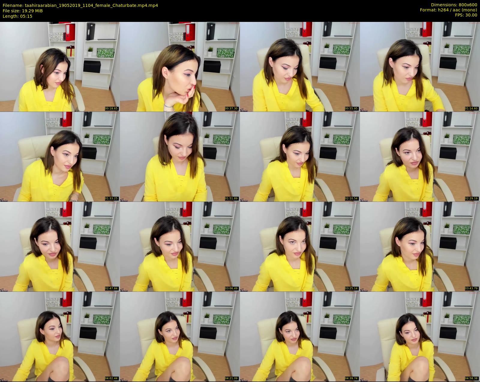 taahiraarabian — 6 minute Chaturbate female cam show recording, 480p, May 19, 2019