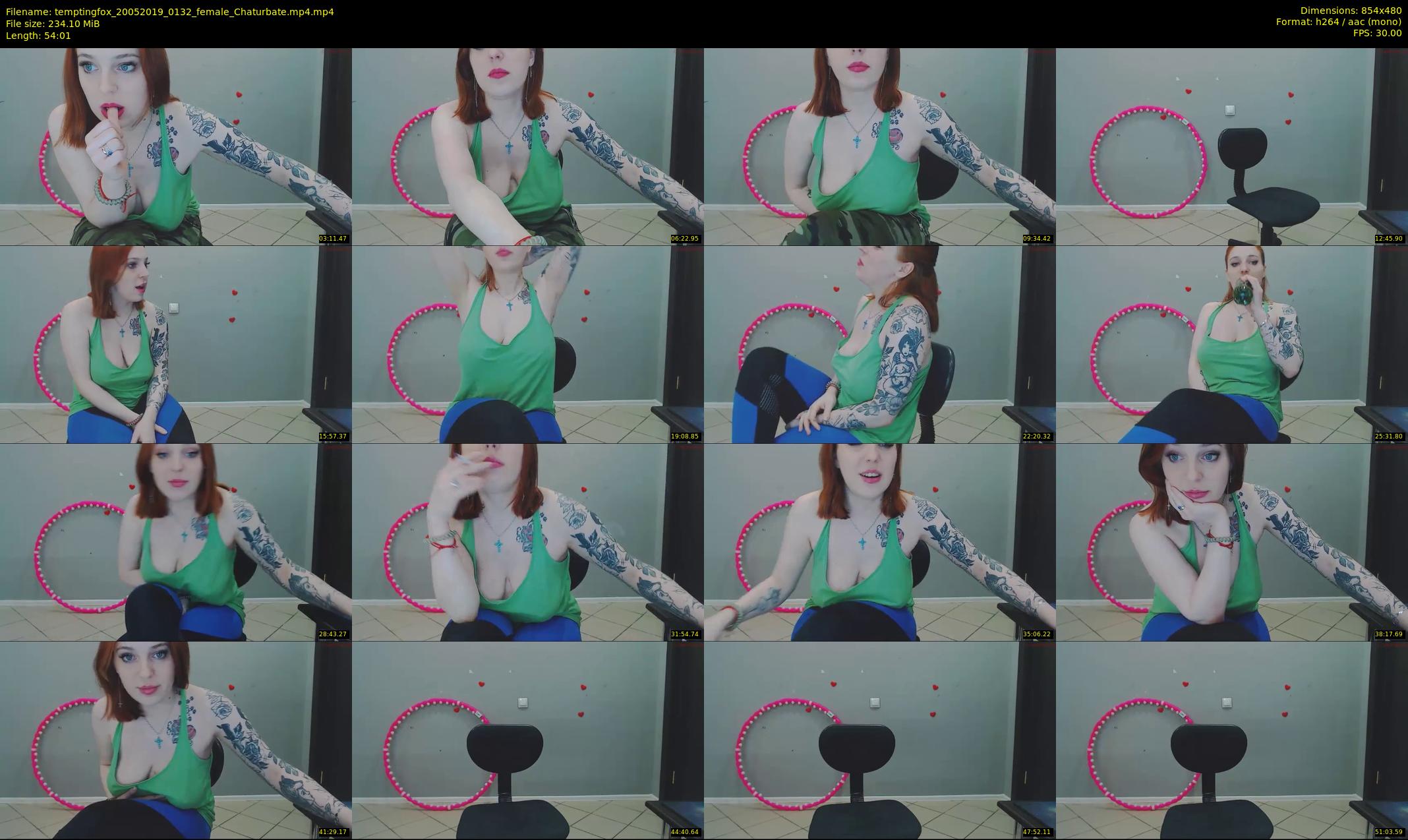 temptingfox — 55 minute Chaturbate female cam show recording, 480p, May 20, 2019