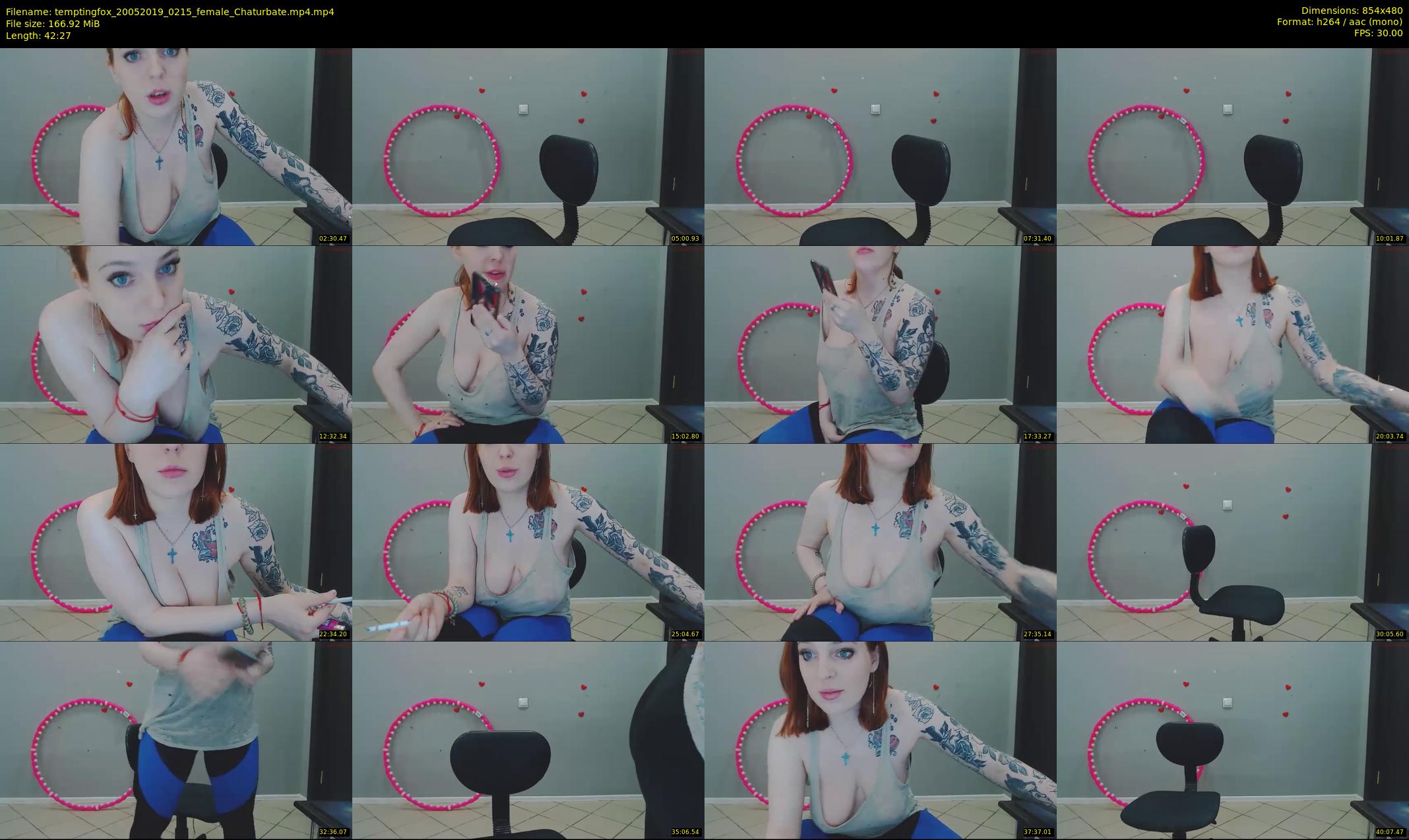 temptingfox — 43 minute Chaturbate female cam show recording, 480p, May 20, 2019