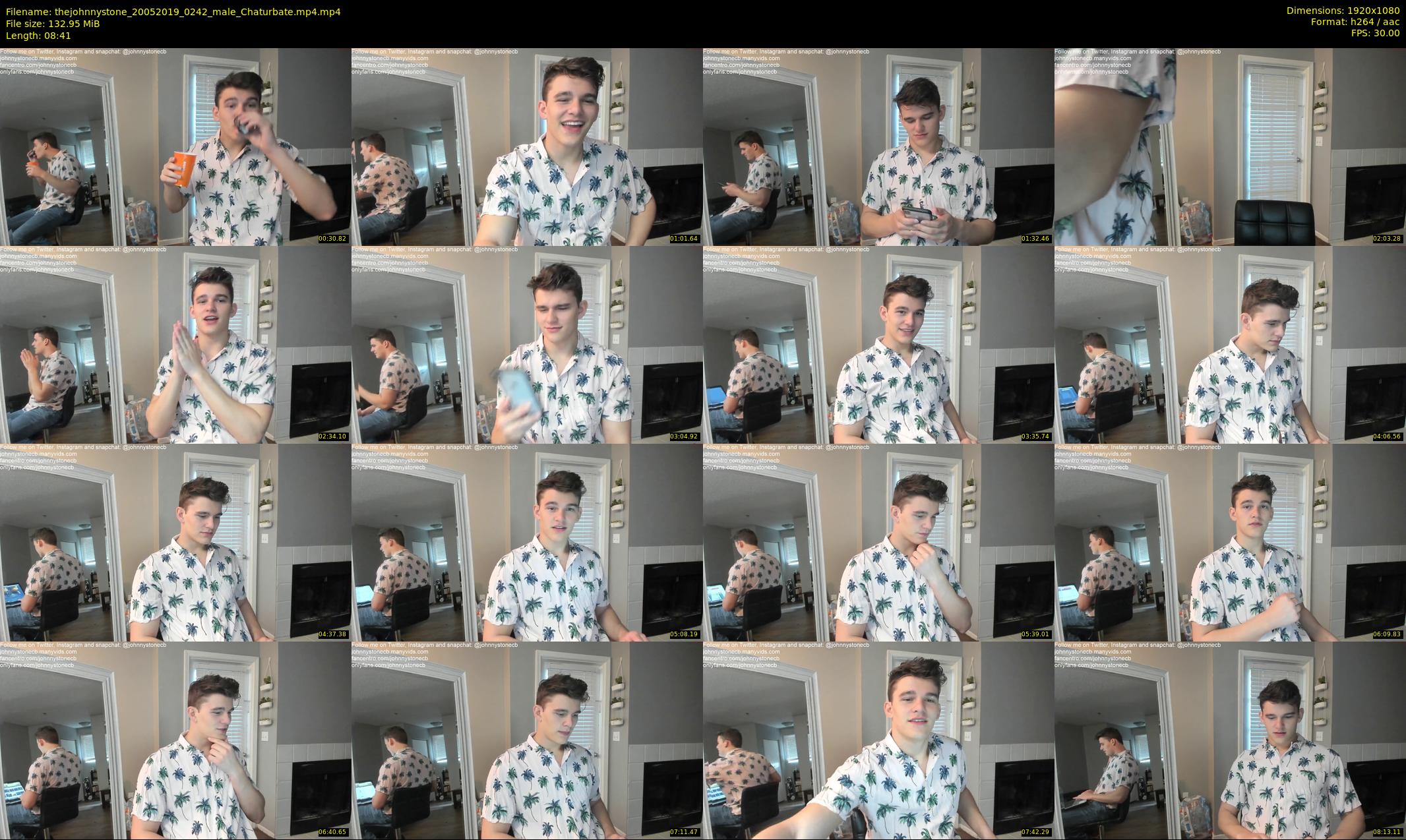 thejohnnystone — 9 minute Chaturbate male cam show recording, 1080p, May 20, 2019