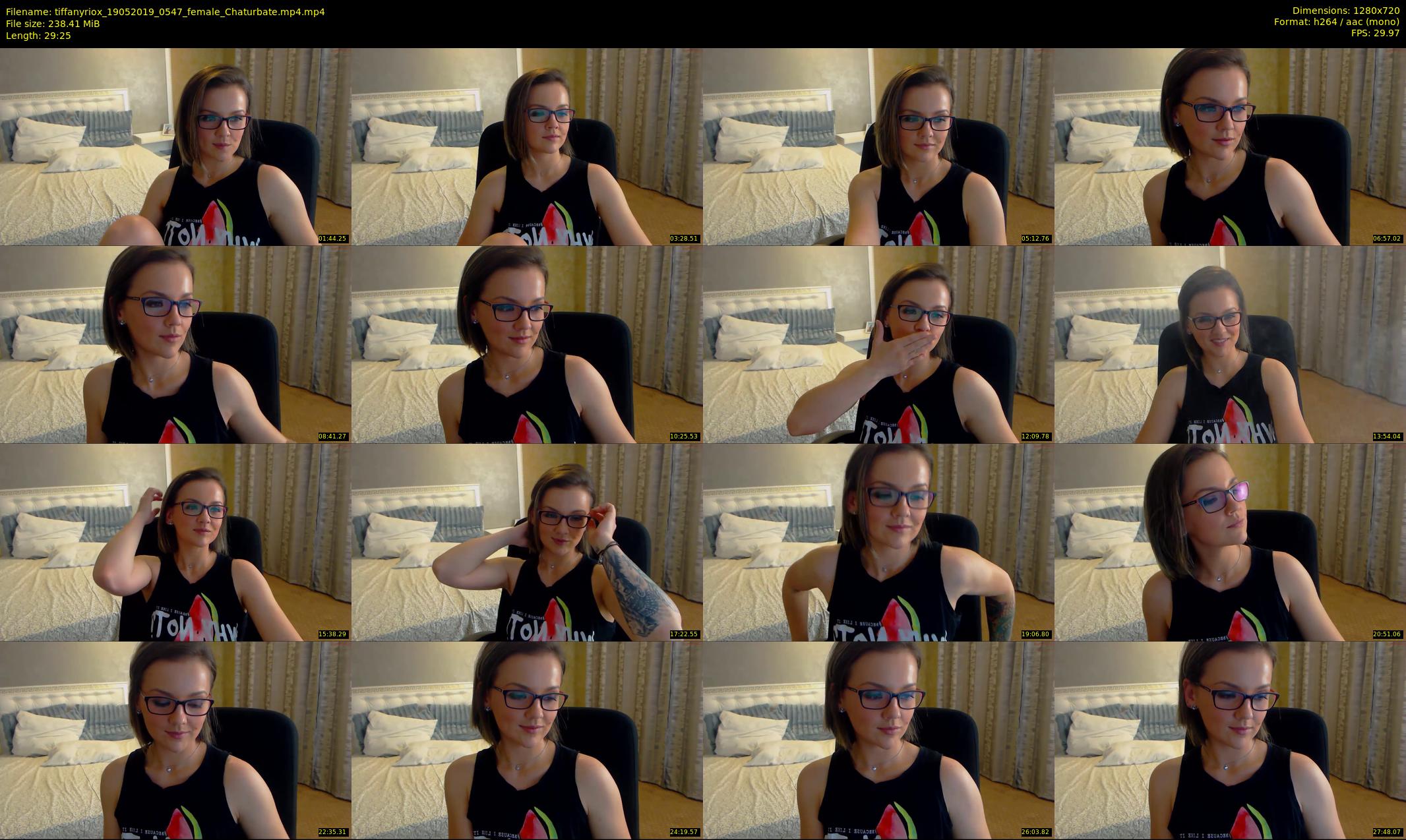 tiffanyriox — 30 minute Chaturbate female cam show recording, 720p, May 19, 2019