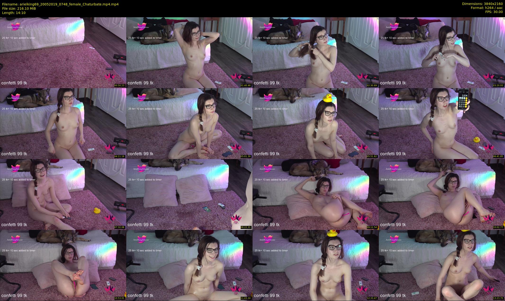 arielking69 — 15 minute Chaturbate female cam show recording, 4K, May 20, 2019