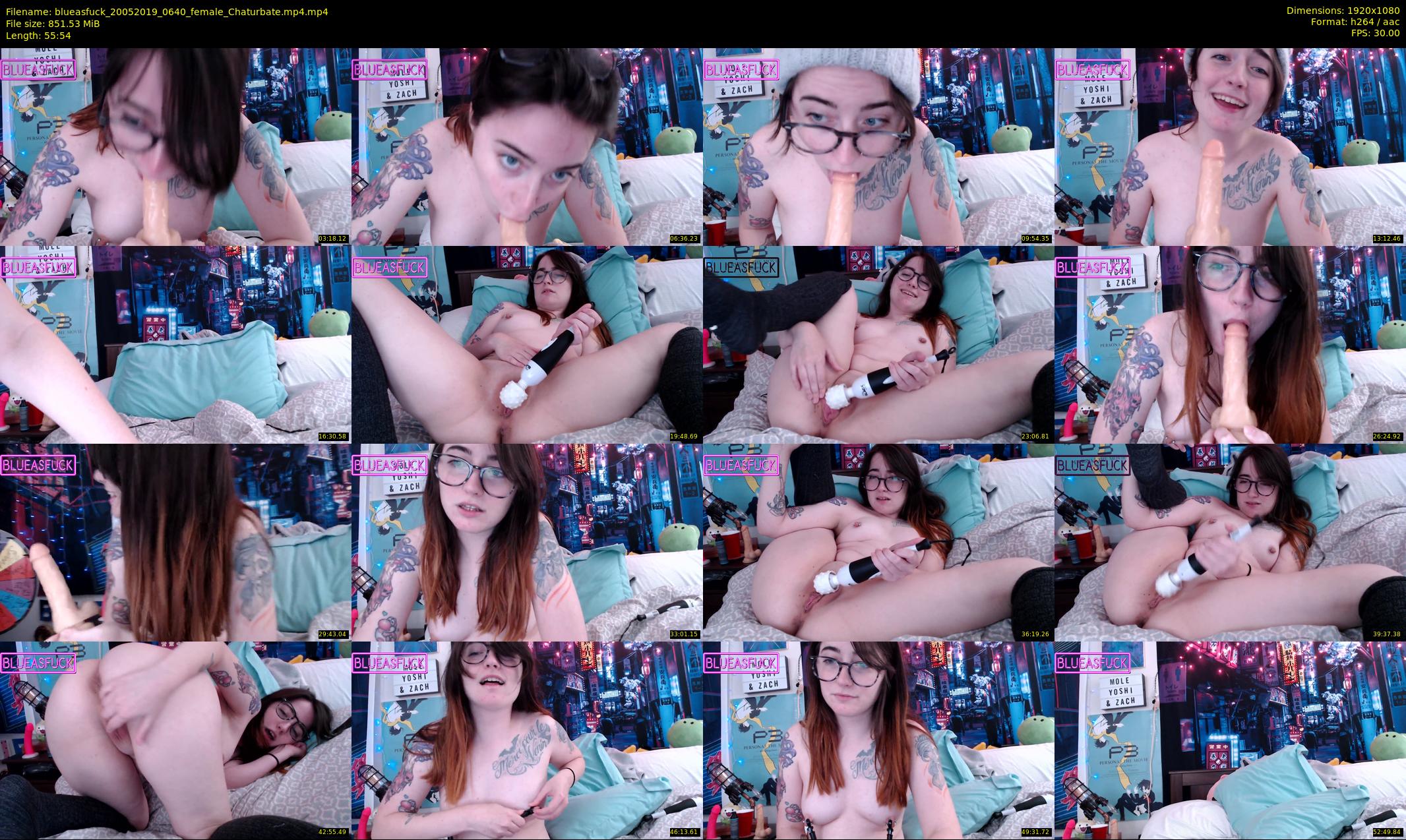 blueasfuck — 56 minute Chaturbate female cam show recording, 1080p, May 20, 2019