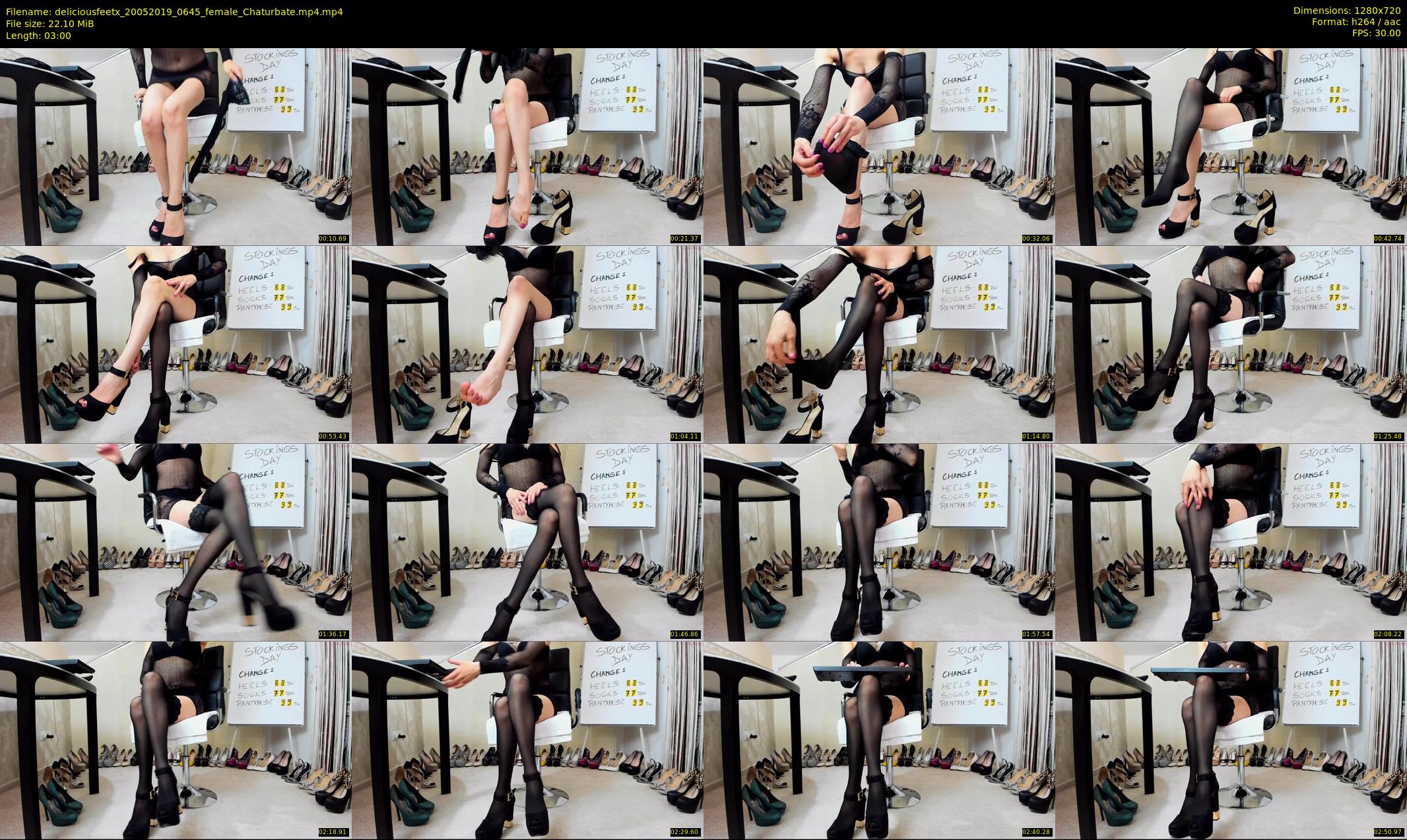 deliciousfeetx — 3 minute Chaturbate female cam show recording, 720p, May 20, 2019