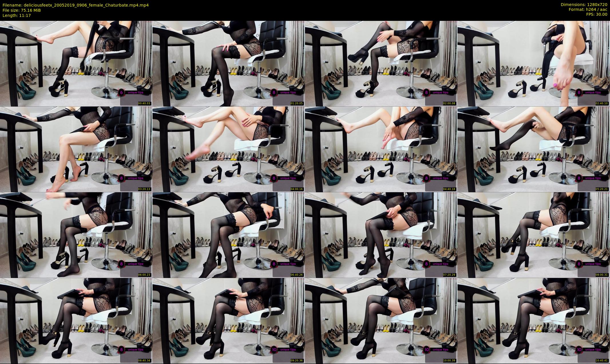 deliciousfeetx — 12 minute Chaturbate female cam show recording, 720p, May 20, 2019