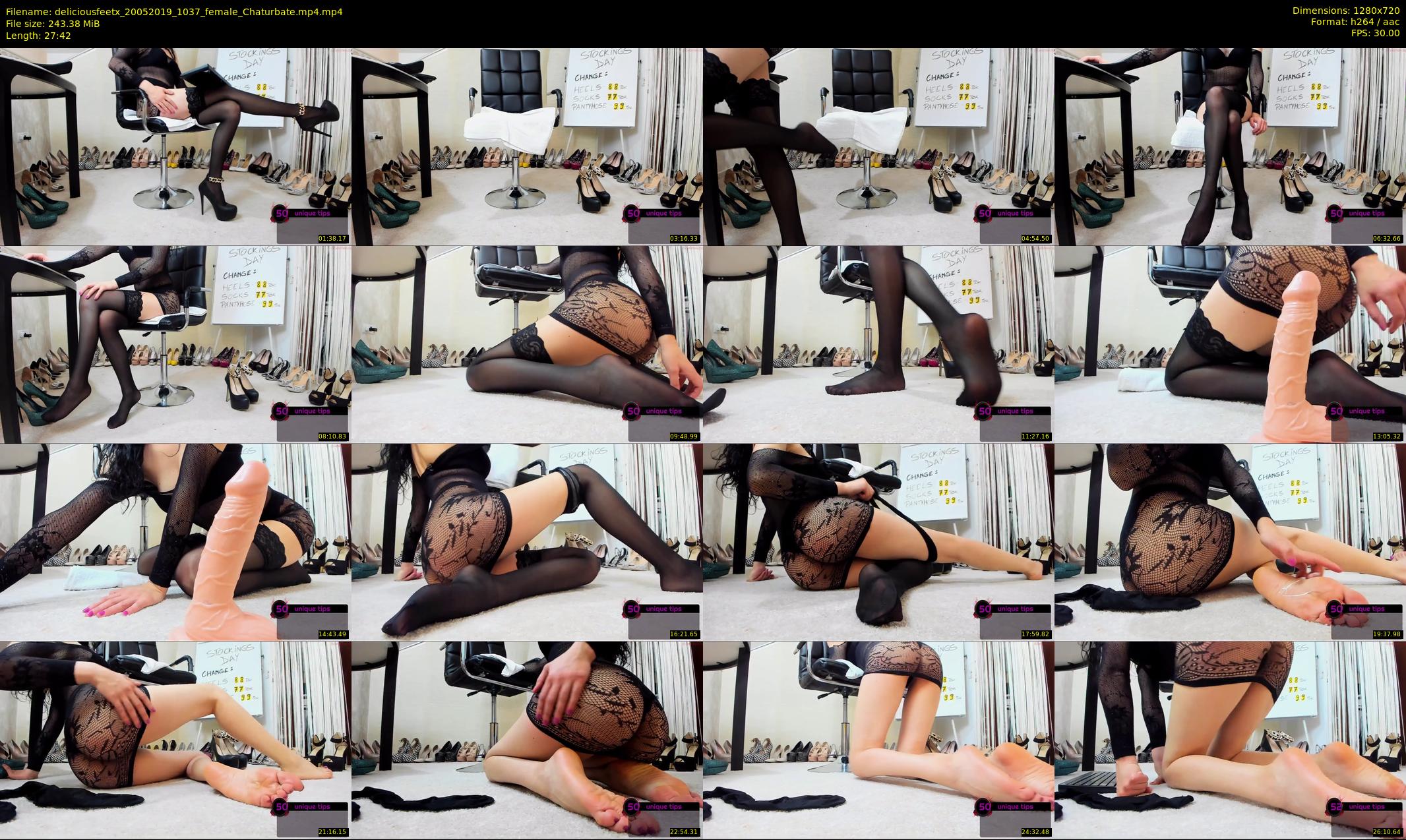 deliciousfeetx — 28 minute Chaturbate female cam show recording, 720p, May 20, 2019