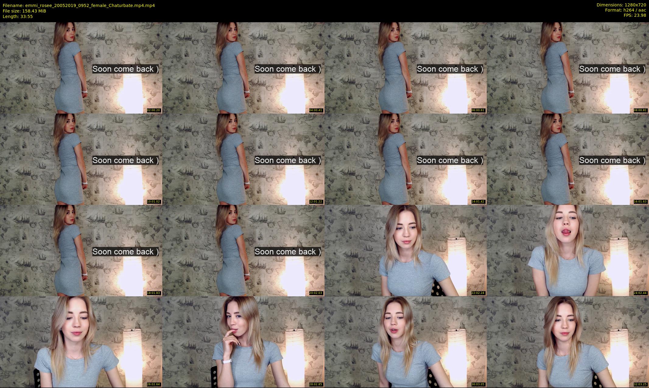 emmi_rosee — 34 minute Chaturbate female cam show recording, 720p, May 20, 2019