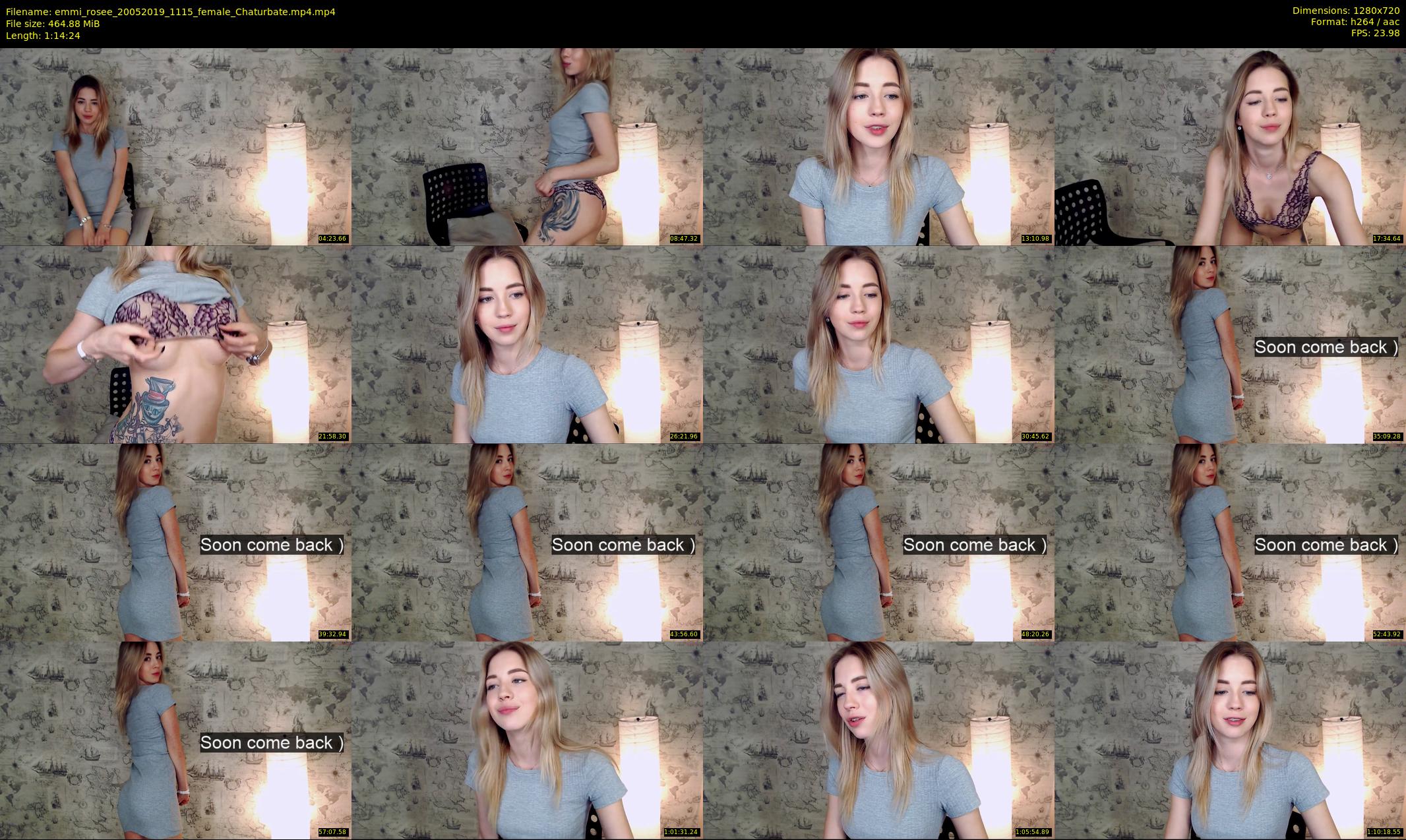 emmi_rosee — 75 minute Chaturbate female cam show recording, 720p, May 20, 2019