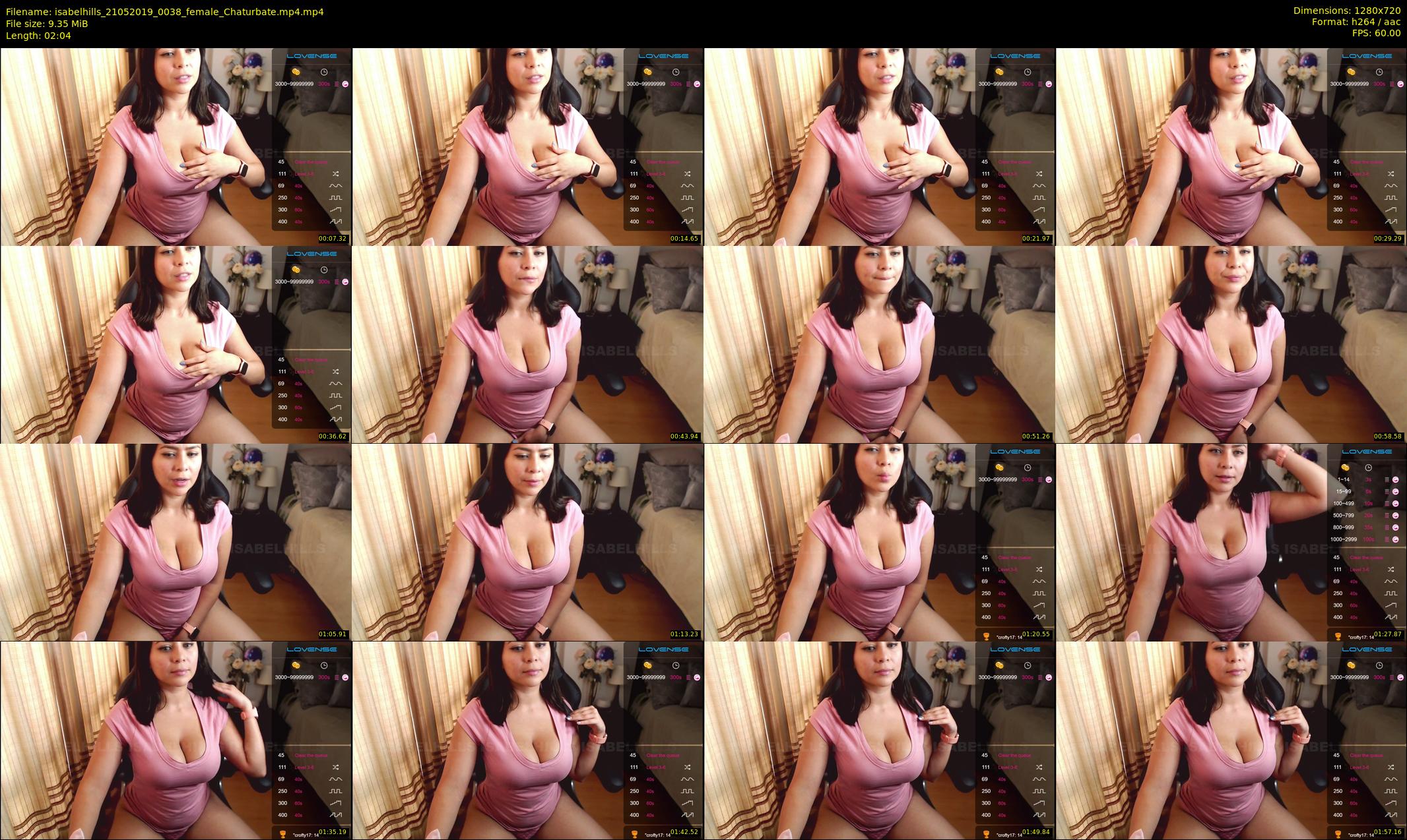 isabelhills — 3 minute Chaturbate female cam show recording, 720p, May 21, 2019