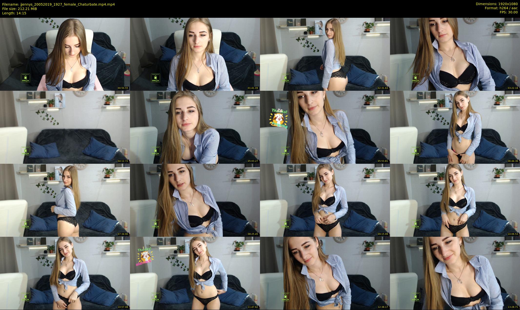 jjennys — 15 minute Chaturbate female cam show recording, 1080p, May 20, 2019