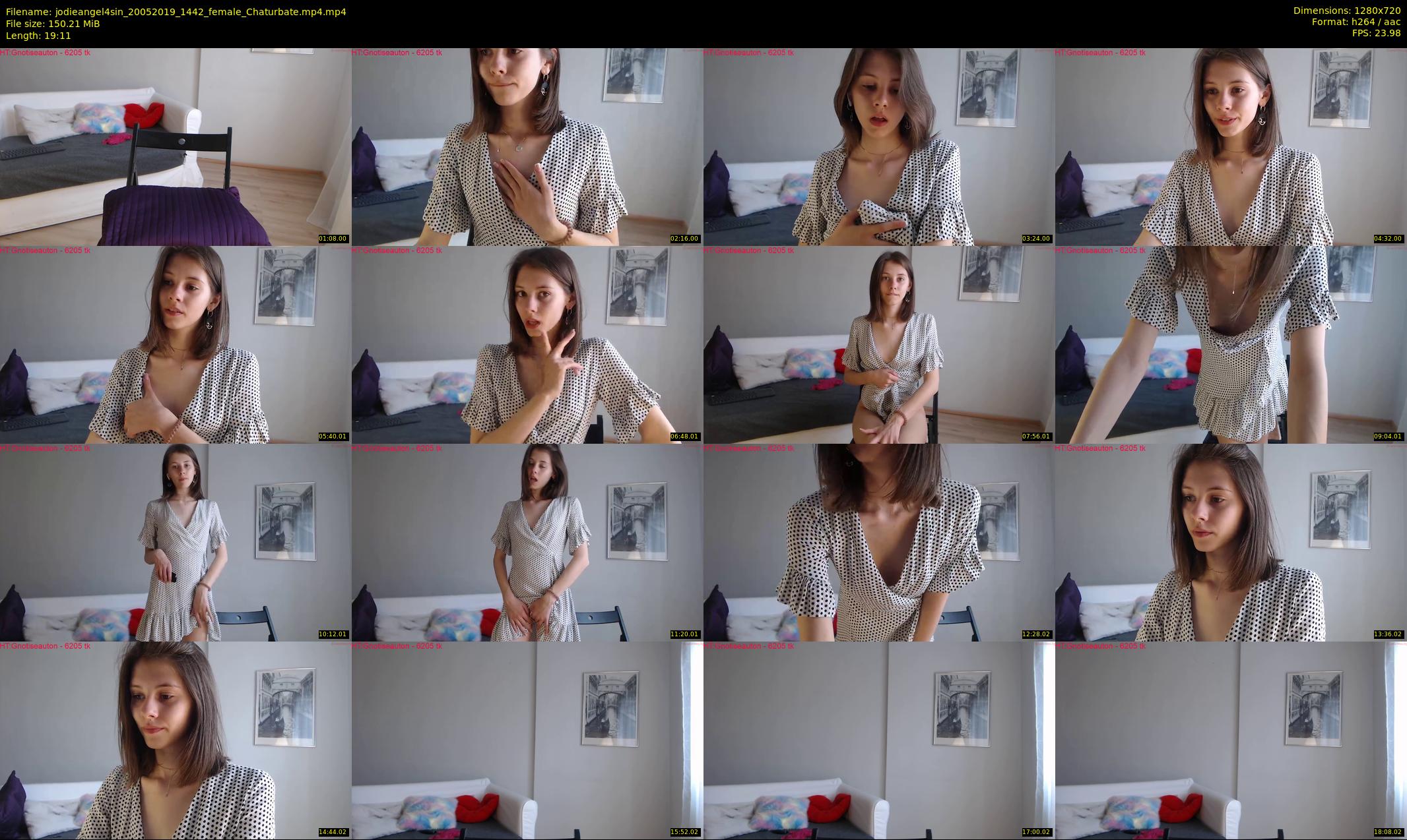 jodieangel4sin — 20 minute Chaturbate female cam show recording, 720p, May 20, 2019