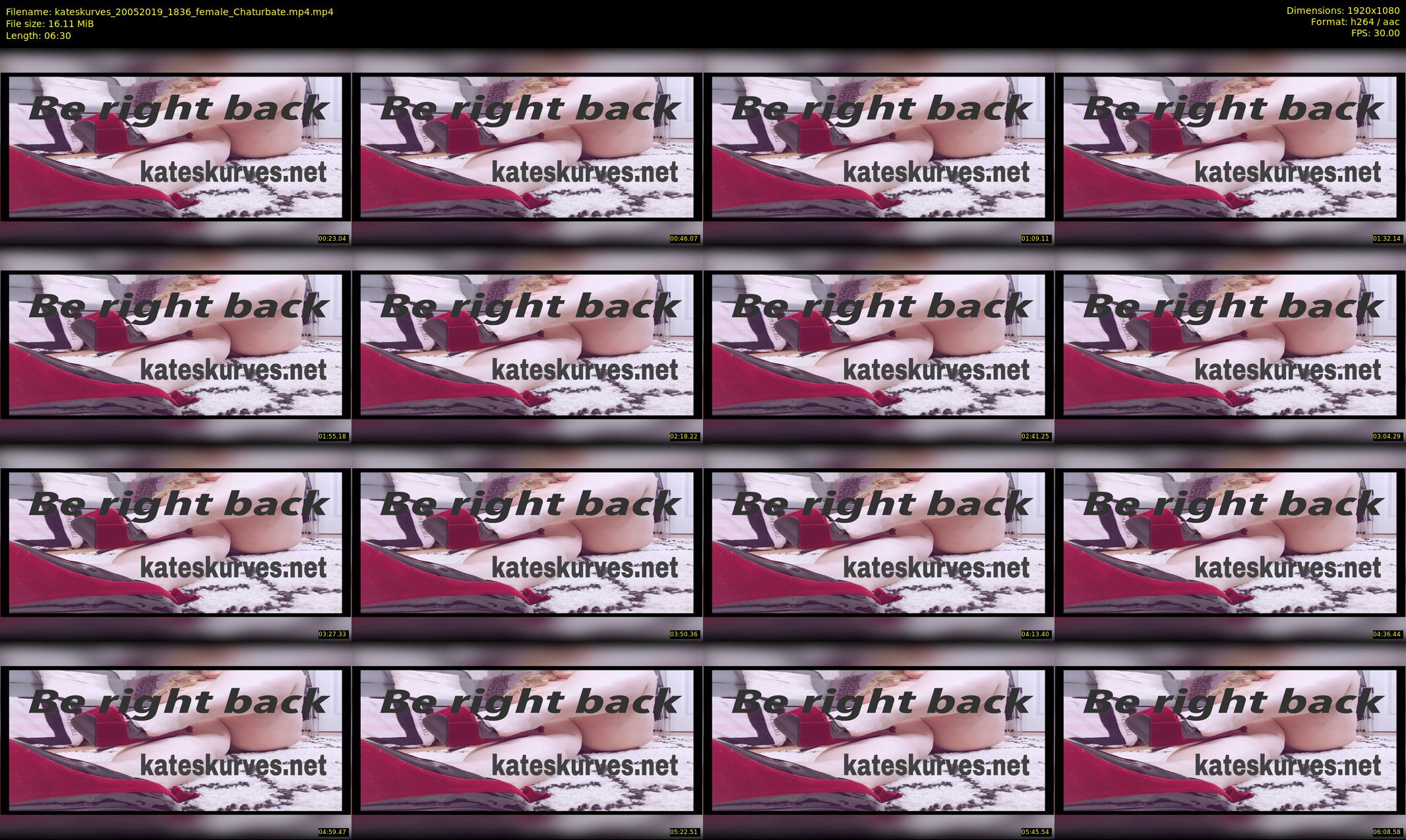 kateskurves — 7 minute Chaturbate female cam show recording, 1080p, May 20, 2019