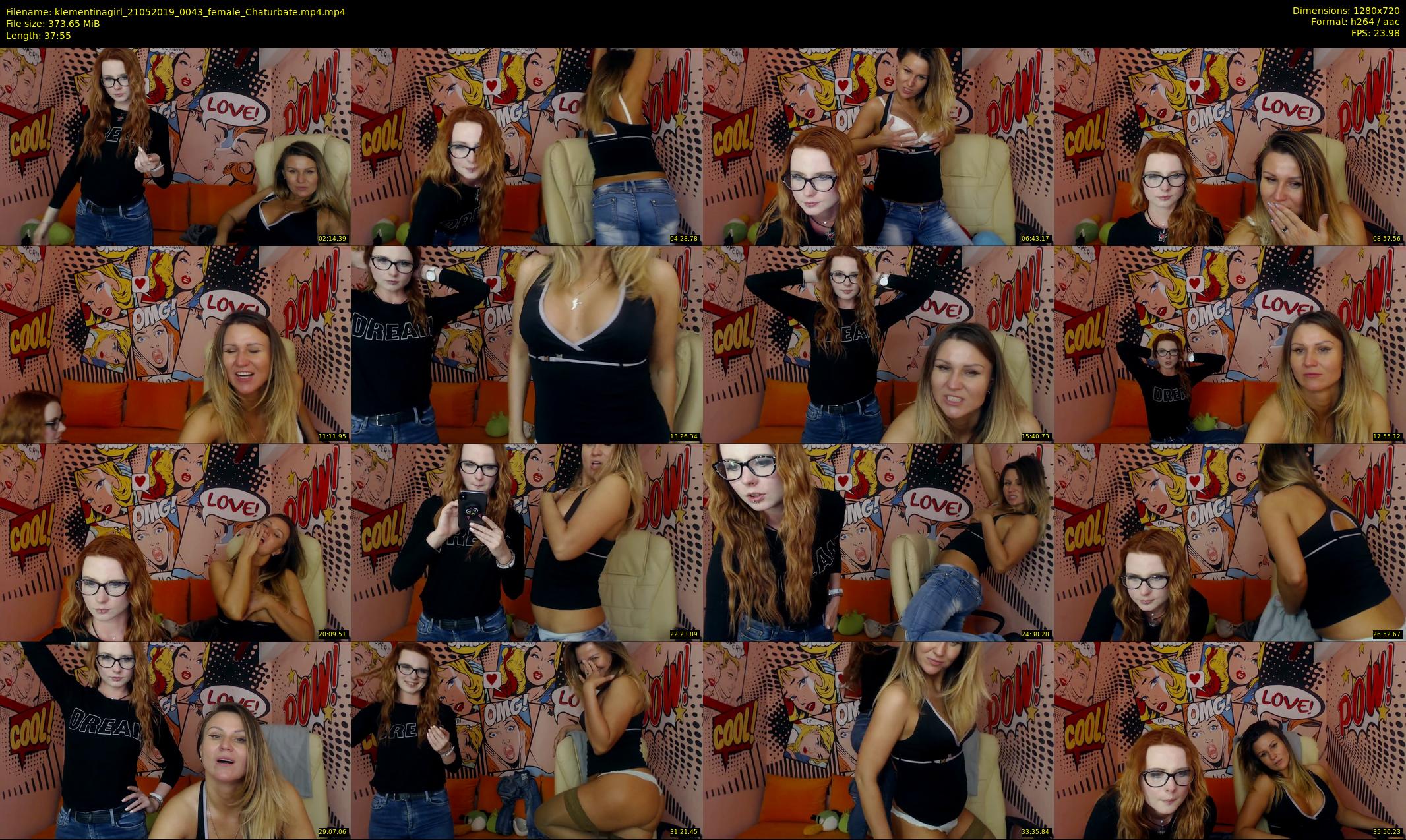 klementinagirl — 38 minute Chaturbate female cam show recording, 720p, May 21, 2019