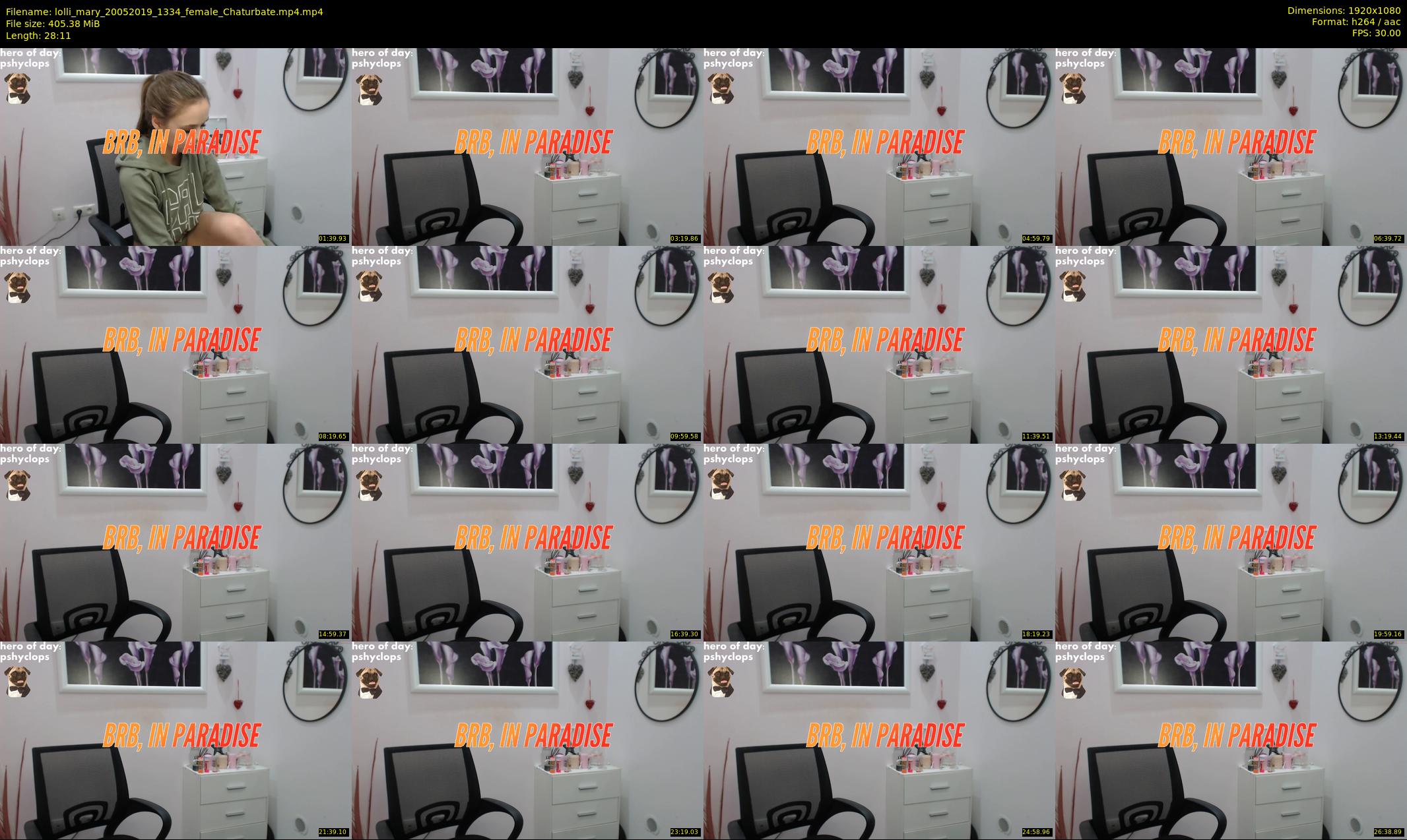 lolli_mary — 29 minute Chaturbate female cam show recording, 1080p, May 20, 2019