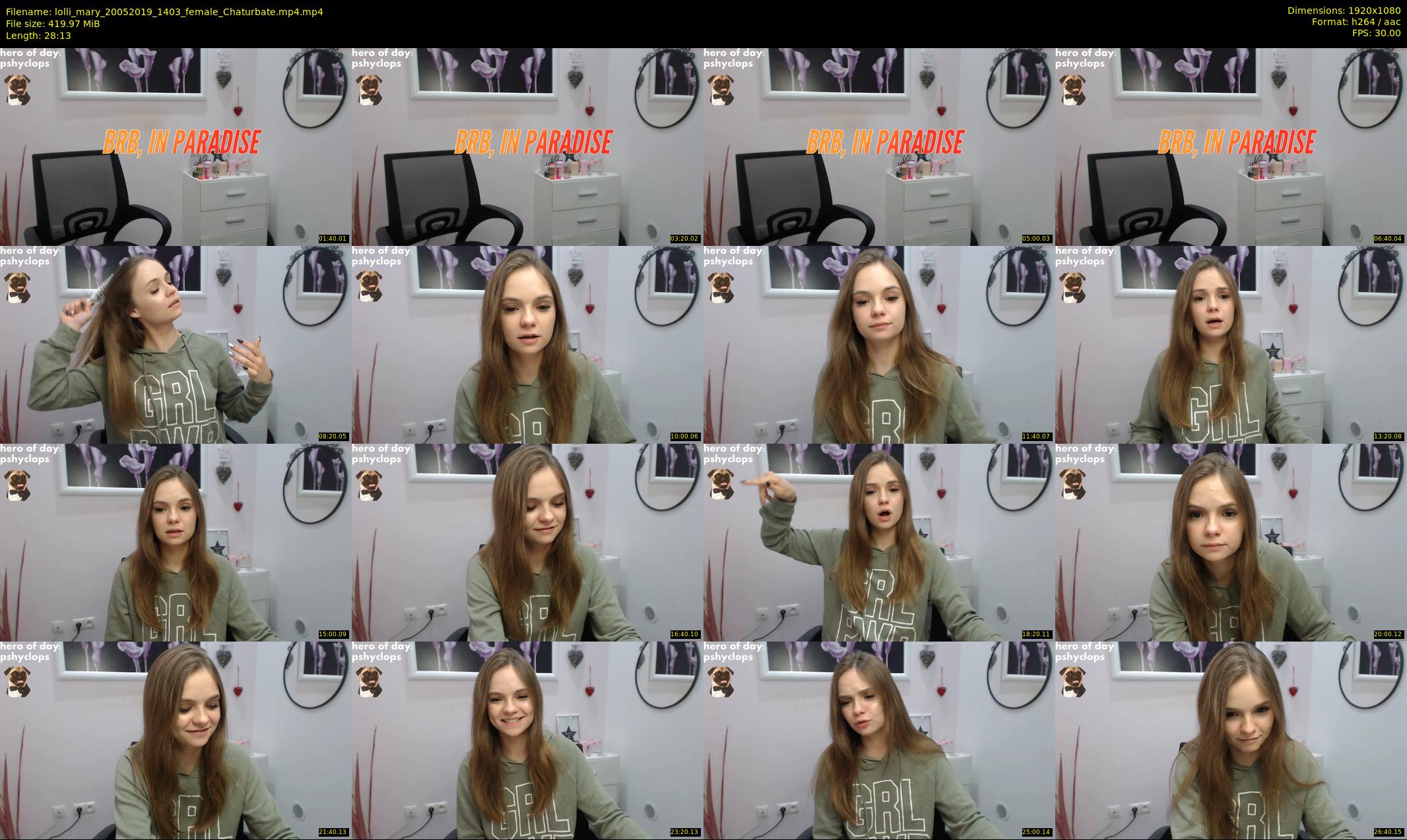 lolli_mary — 29 minute Chaturbate female cam show recording, 1080p, May 20, 2019