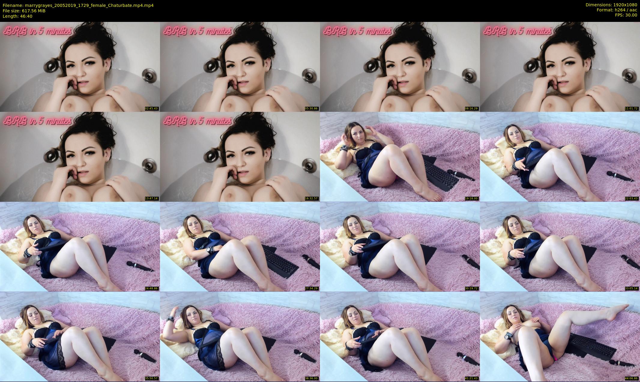 marrygrayes — 47 minute Chaturbate female cam show recording, 1080p, May 20, 2019