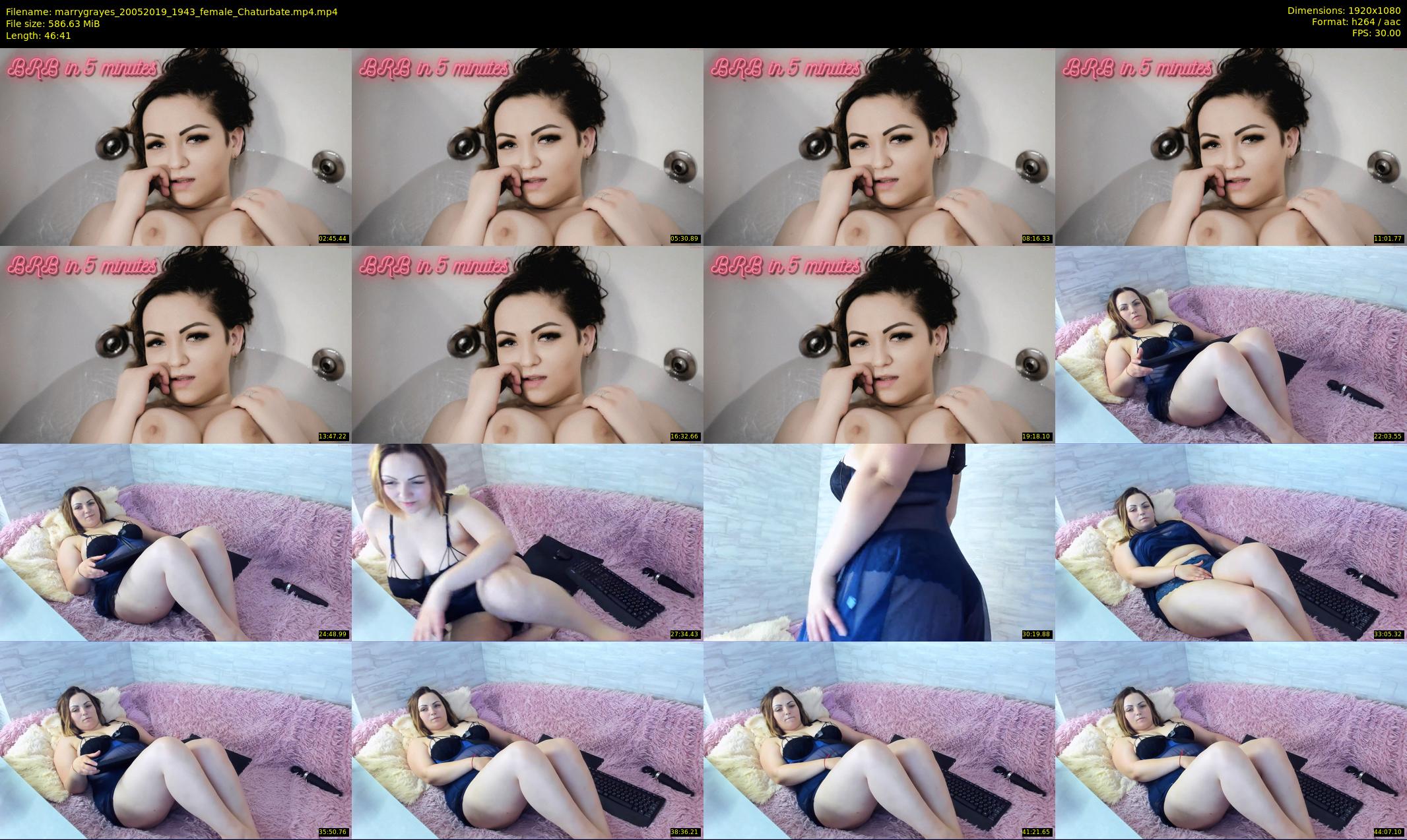 marrygrayes — 47 minute Chaturbate female cam show recording, 1080p, May 20, 2019