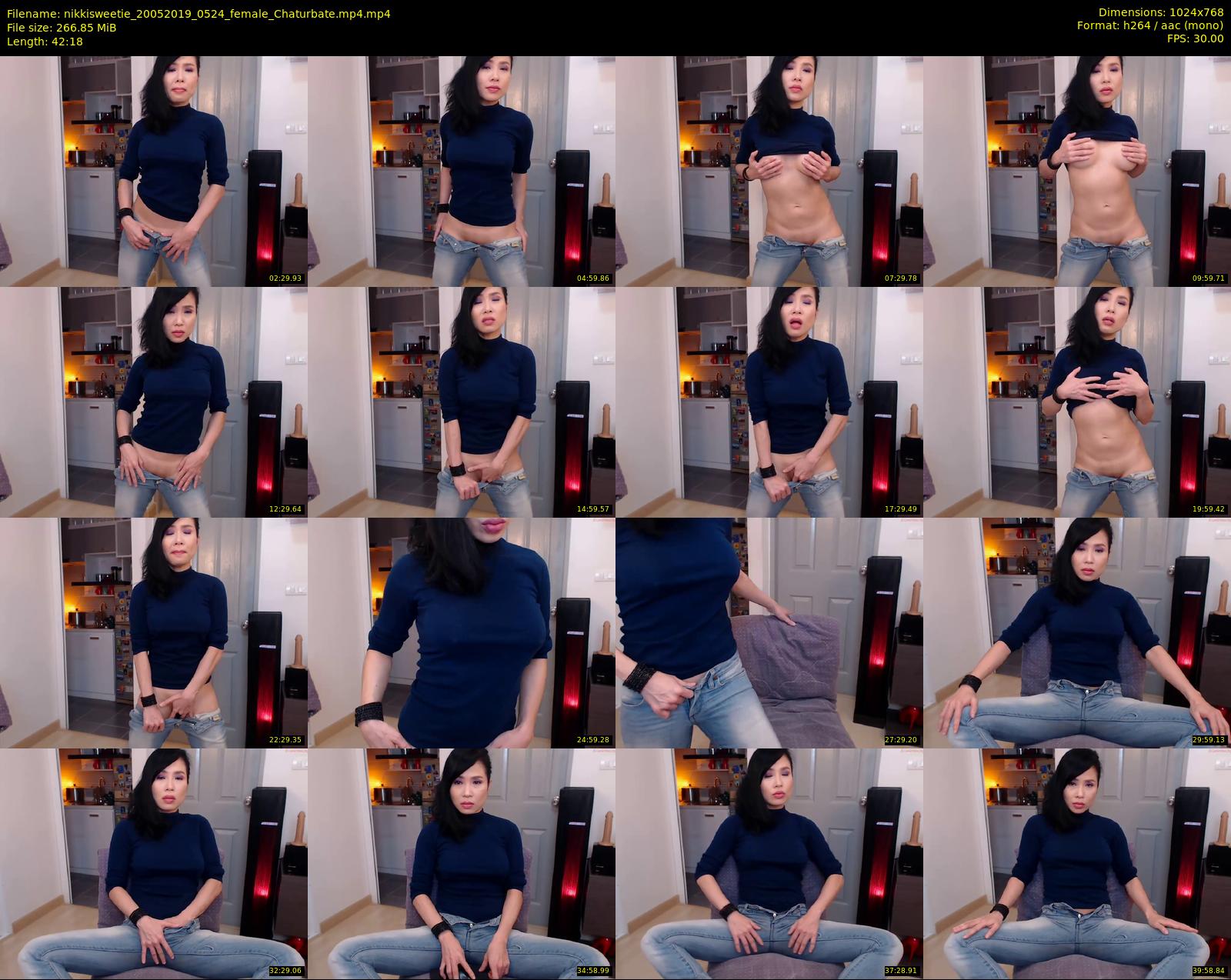 nikkisweetie — 43 minute Chaturbate female cam show recording, 720p, May 20, 2019