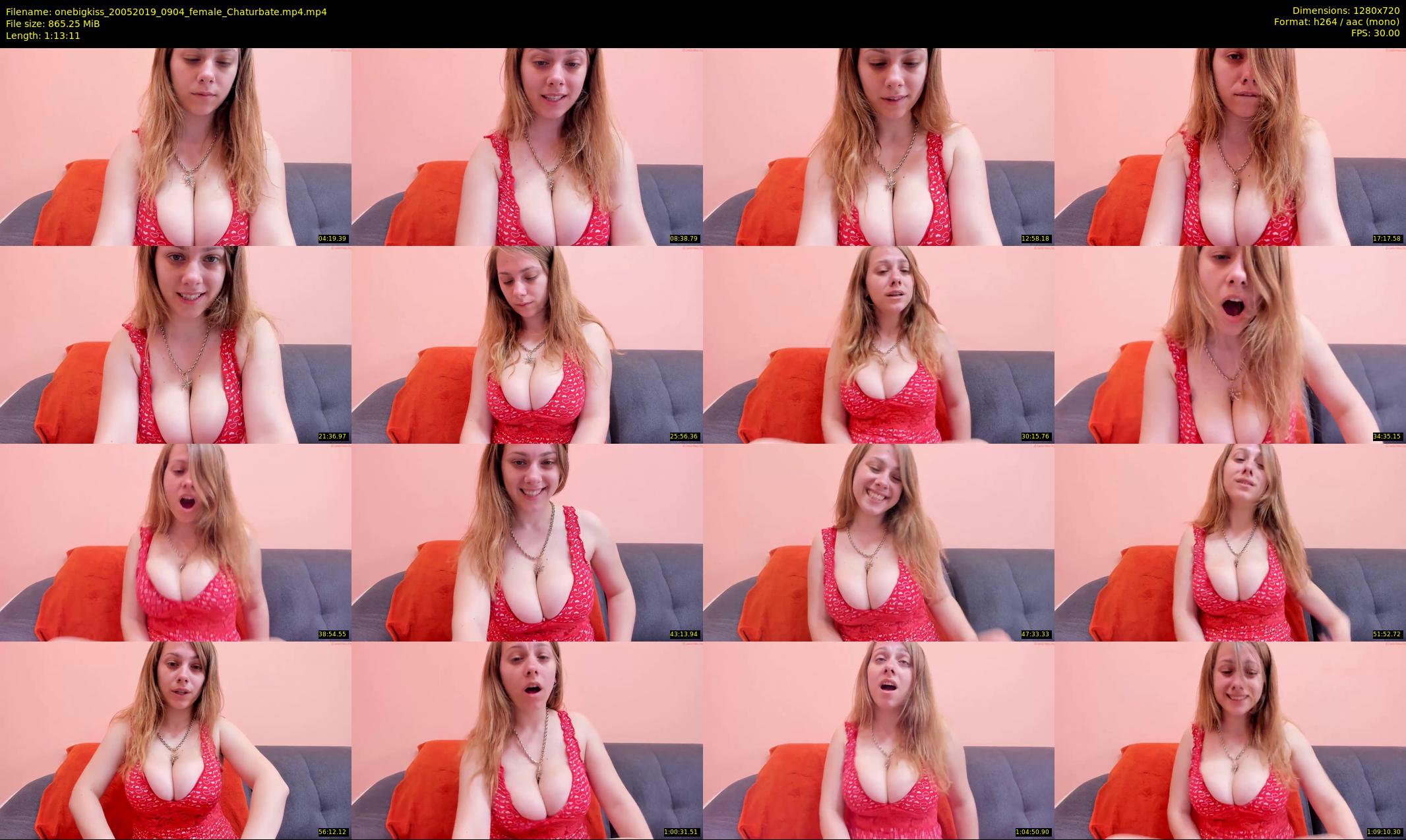 onebigkiss — 74 minute Chaturbate female cam show recording, 720p, May 20, 2019