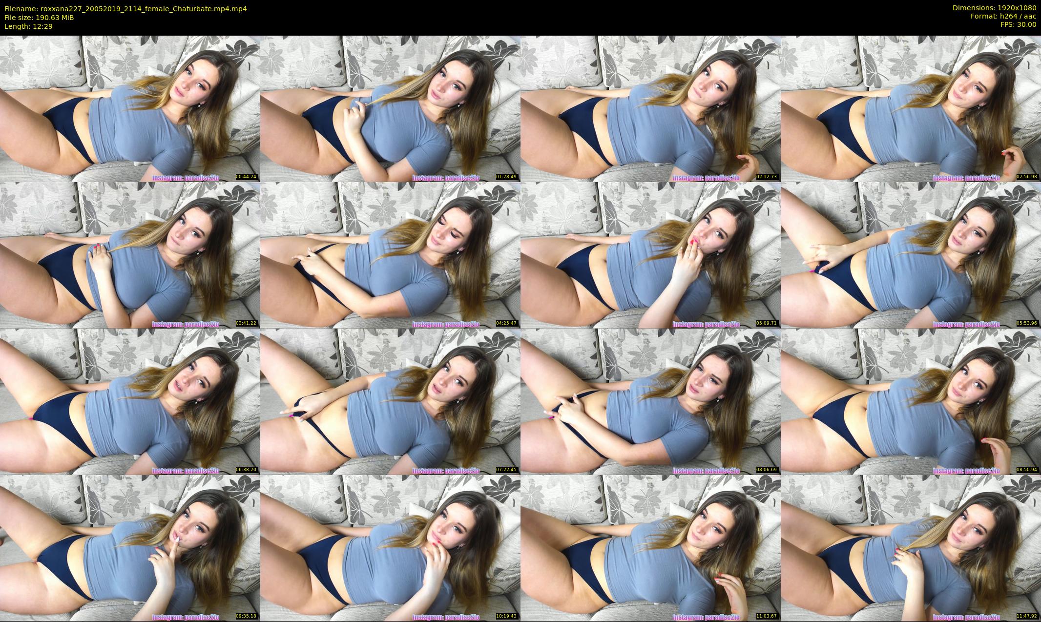 roxxana227 — 13 minute Chaturbate female cam show recording, 1080p, May 20, 2019