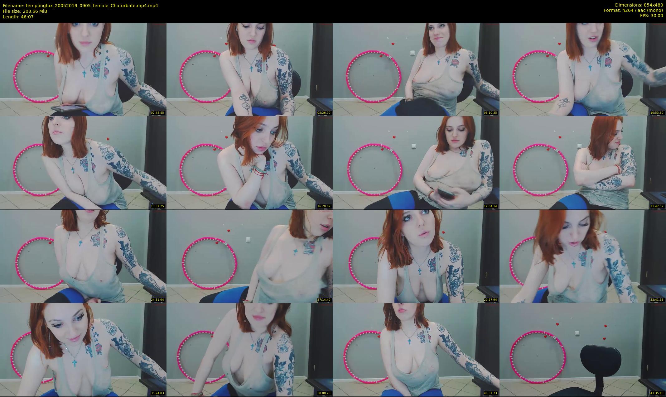 temptingfox — 47 minute Chaturbate female cam show recording, 480p, May 20, 2019