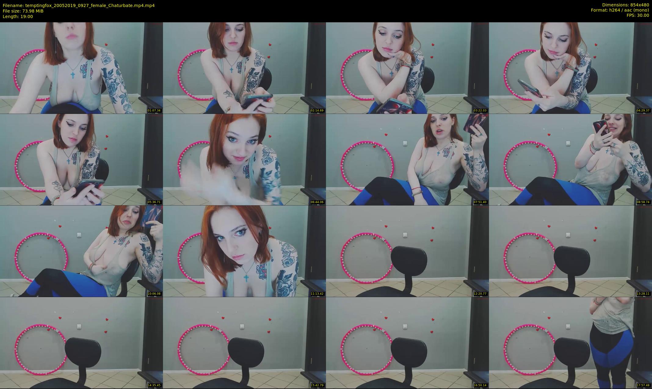 temptingfox — 19 minute Chaturbate female cam show recording, 480p, May 20, 2019