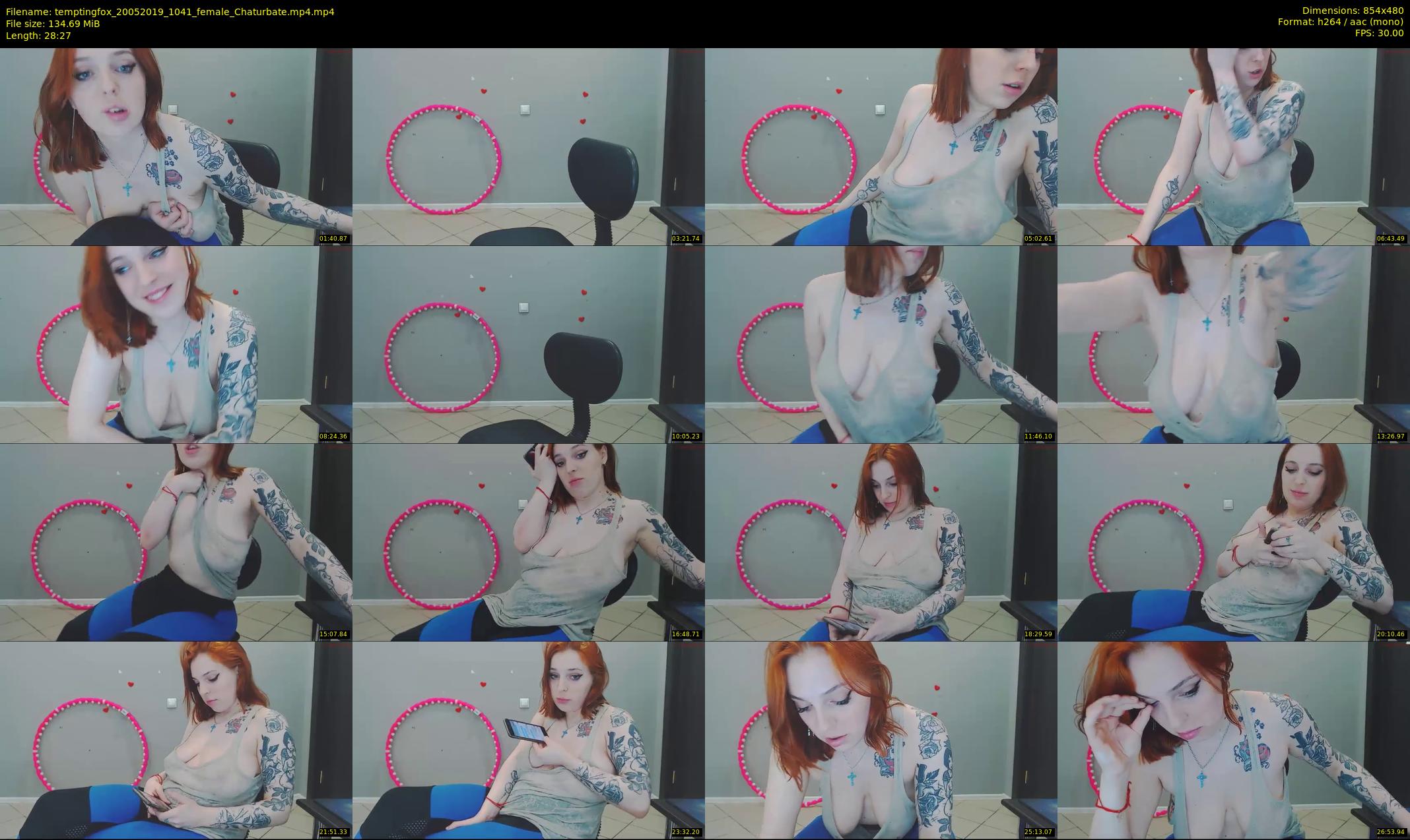 temptingfox — 29 minute Chaturbate female cam show recording, 480p, May 20, 2019