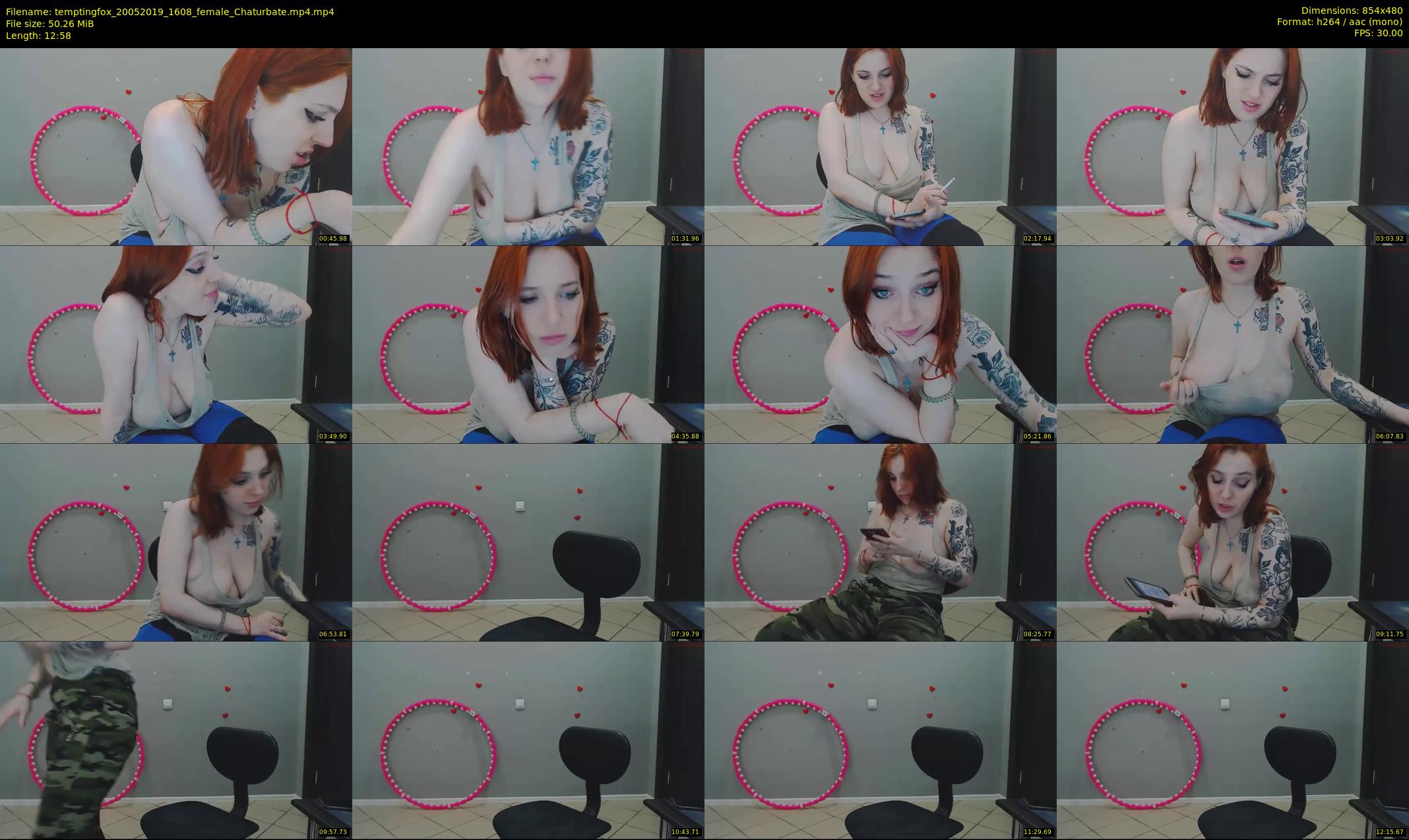 temptingfox — 13 minute Chaturbate female cam show recording, 480p, May 20, 2019