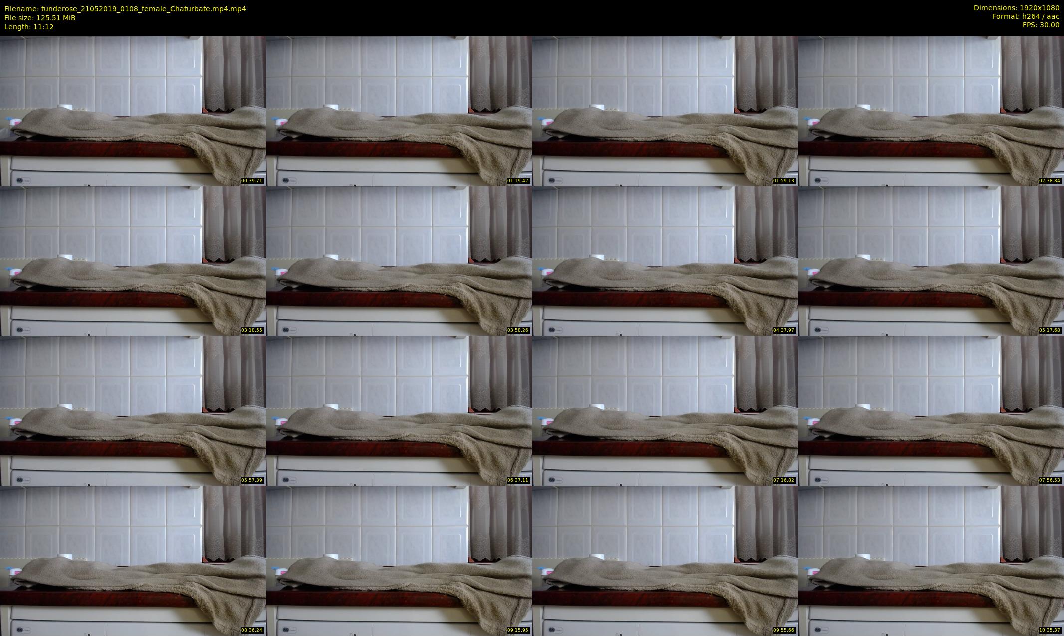 tunderose — 12 minute Chaturbate female cam show recording, 1080p, May 21, 2019