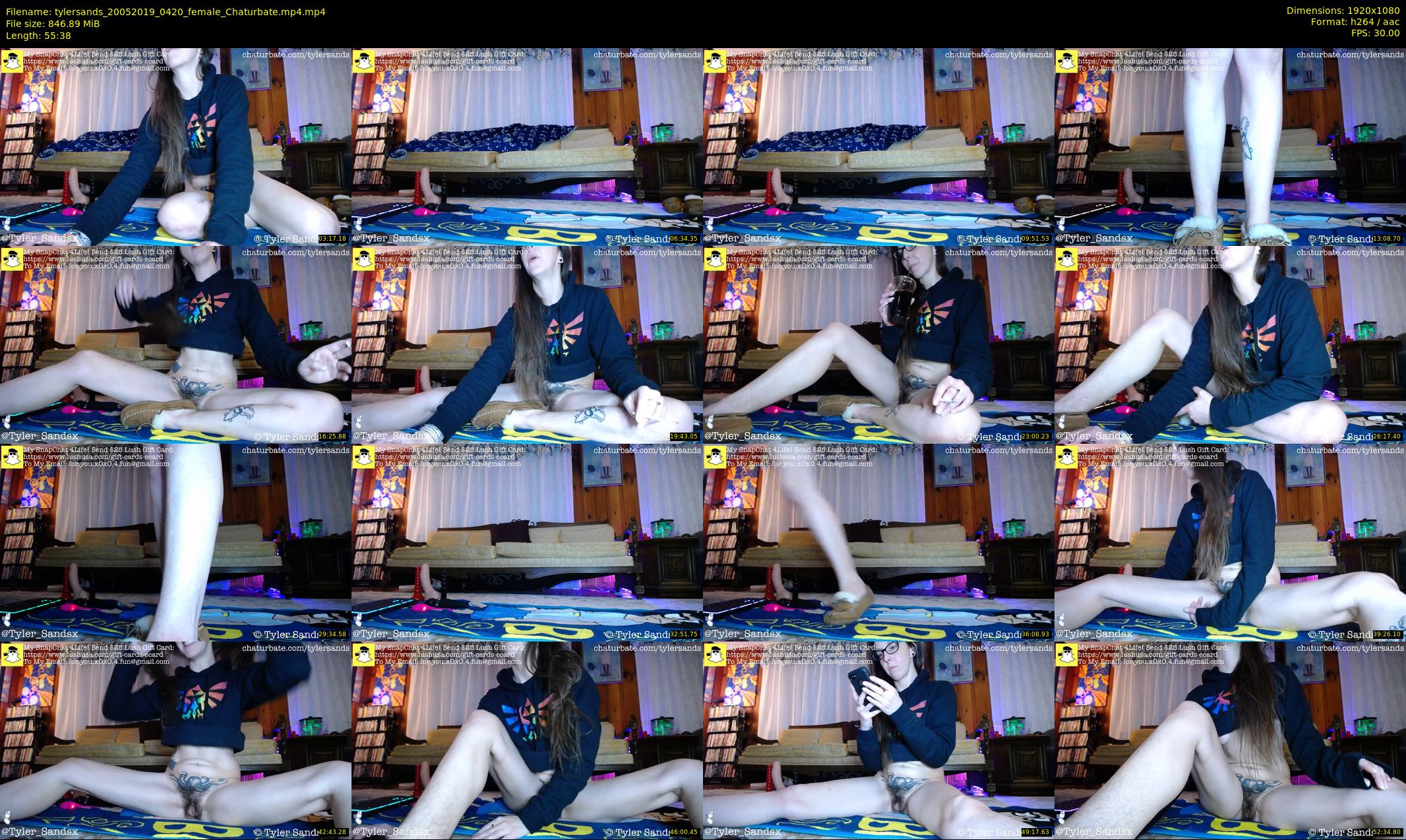 tylersands — 56 minute Chaturbate female cam show recording, 1080p, May 20, 2019