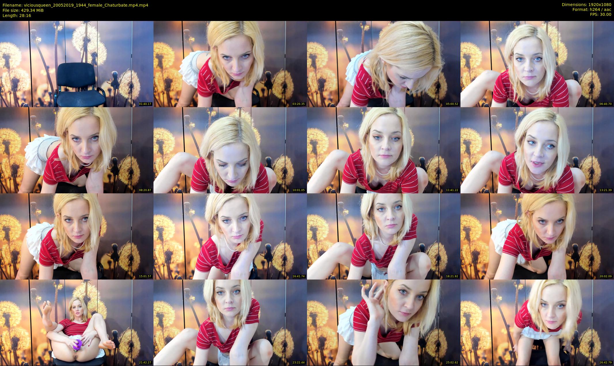viciousqueen — 29 minute Chaturbate female cam show recording, 1080p, May 20, 2019