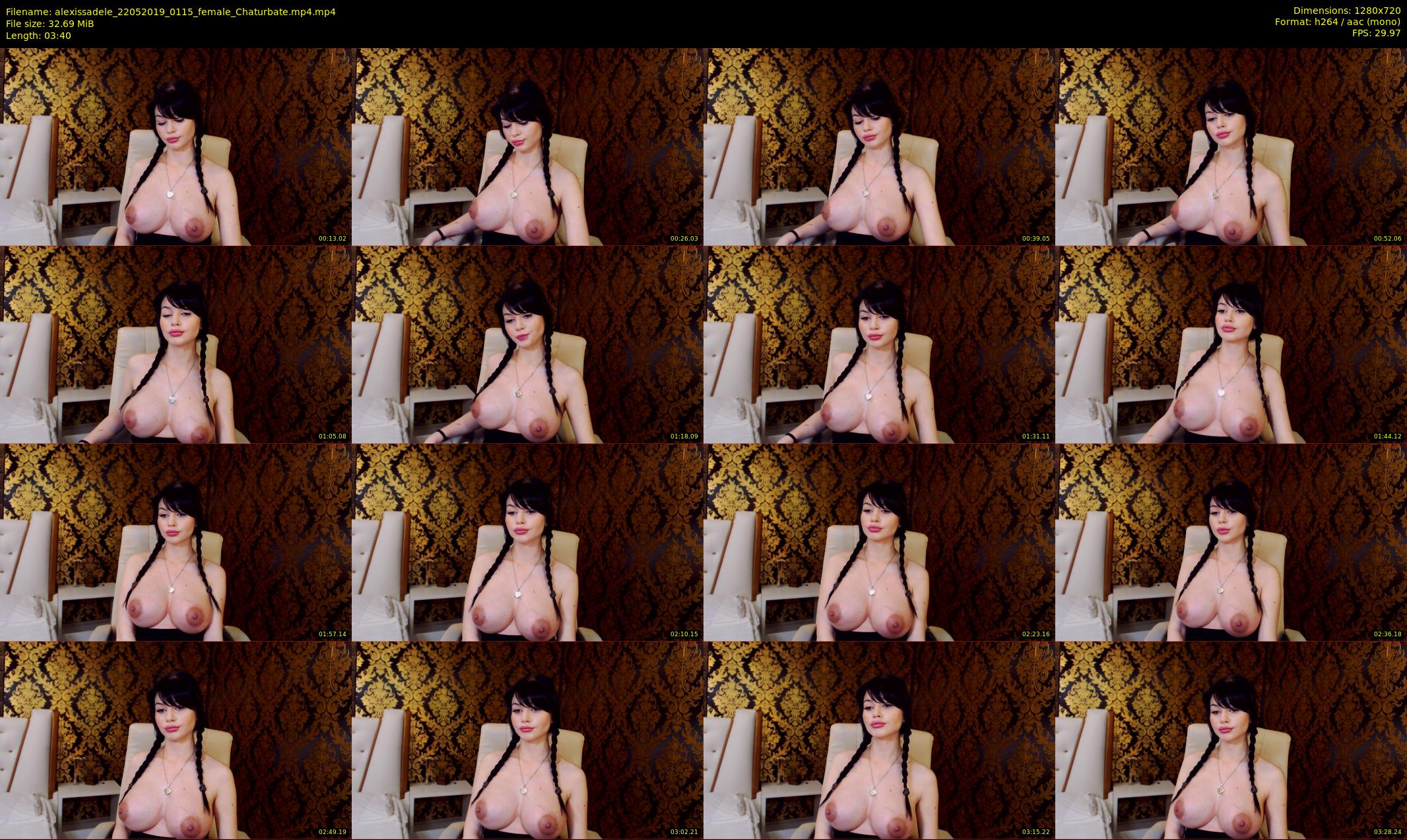 alexissadele — 4 minute Chaturbate female cam show recording, 720p, May 22, 2019