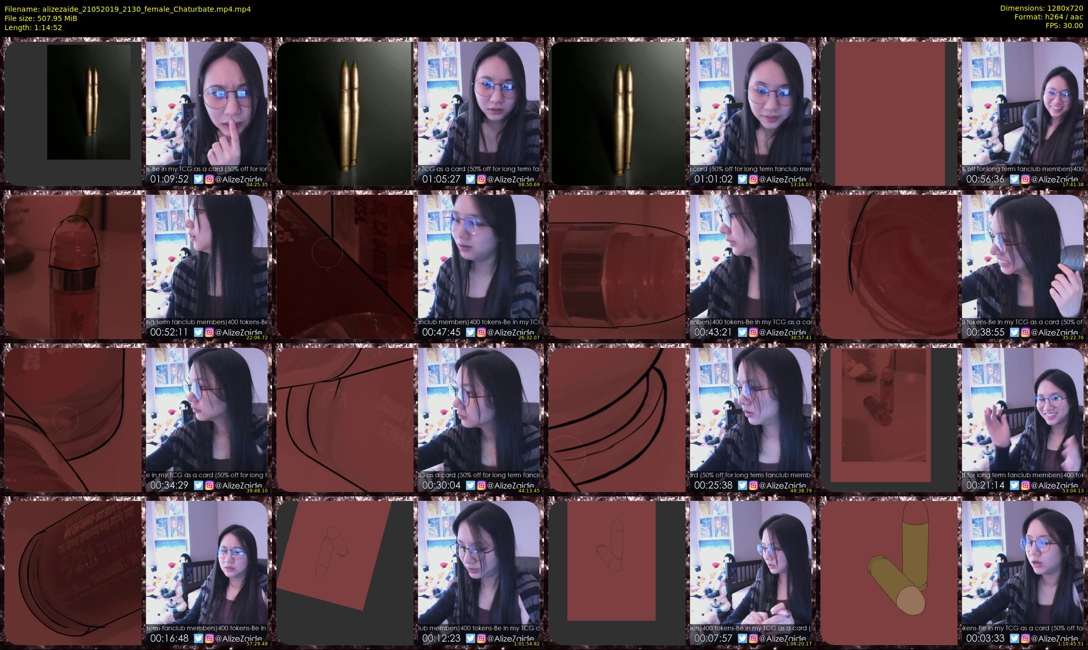 alizezaide — 75 minute Chaturbate female cam show recording, 720p, May 21, 2019
